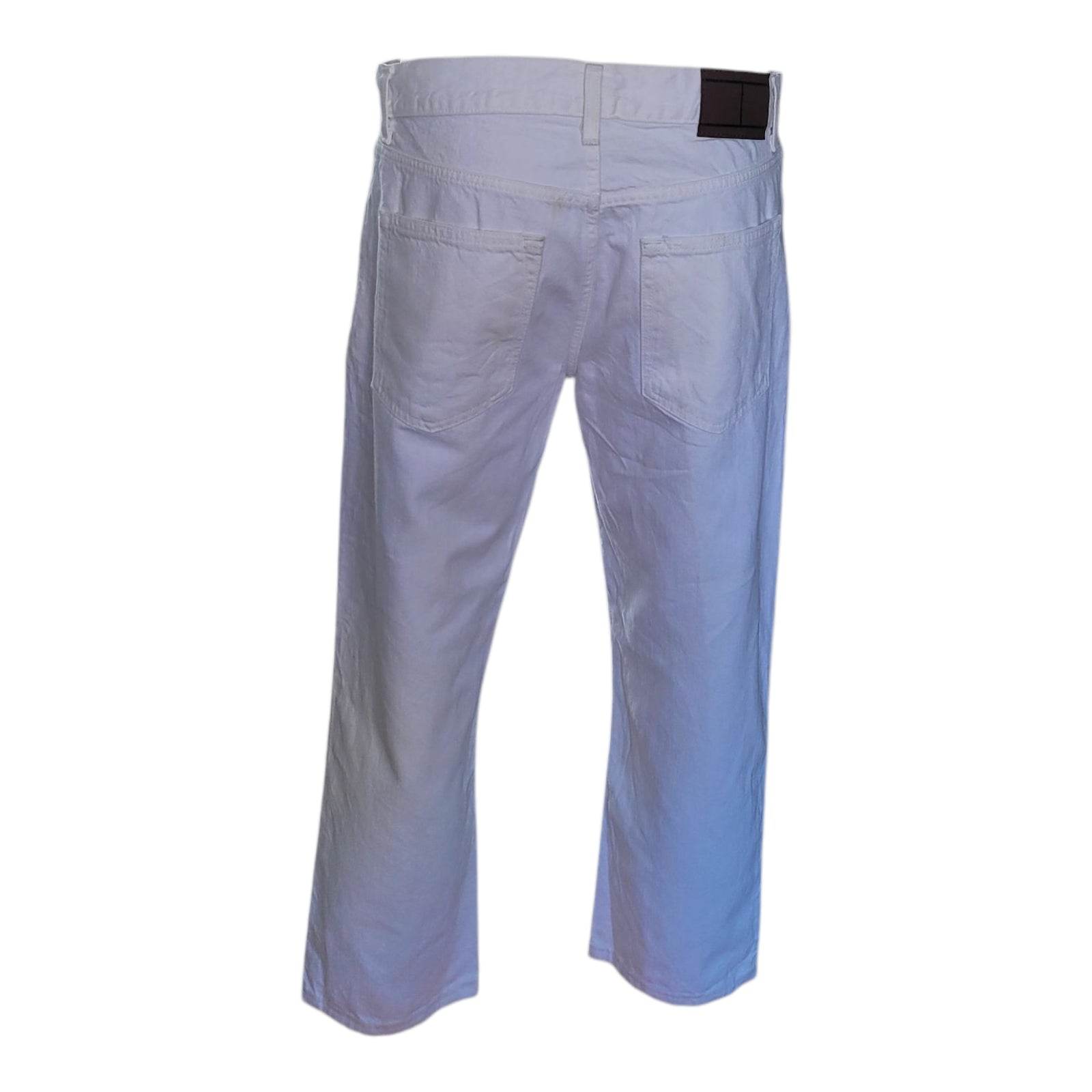 Tommy Hilfiger Men’s White Straight Fit Jeans – Size 32x30 - USASTARFASHION