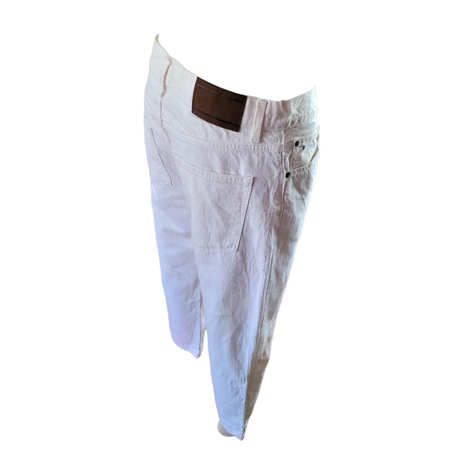 Tommy Hilfiger Men’s White Straight Fit Jeans – Size 32x30 - USASTARFASHION