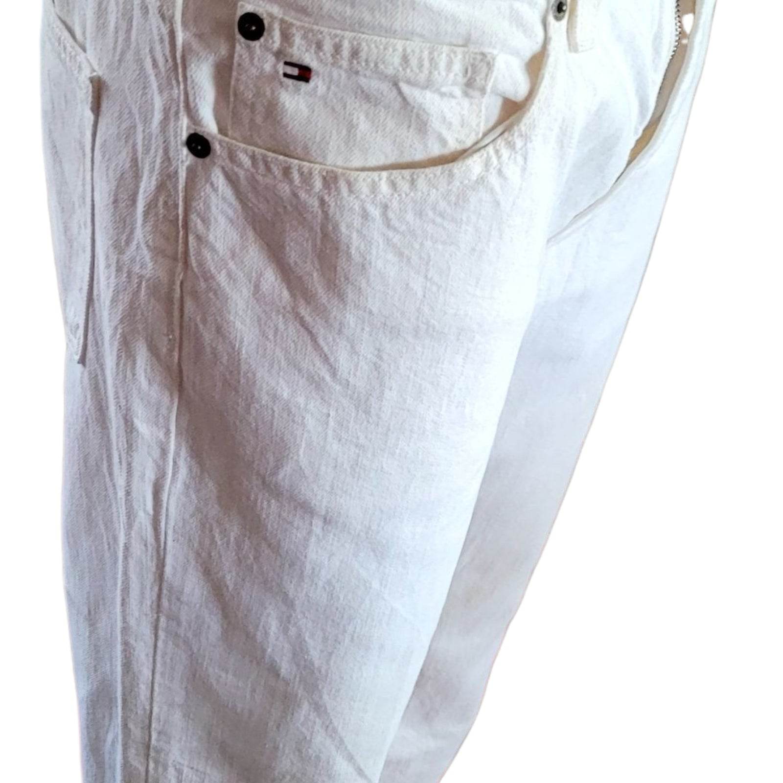 Tommy Hilfiger Men’s White Straight Fit Jeans – Size 32x30 - USASTARFASHION