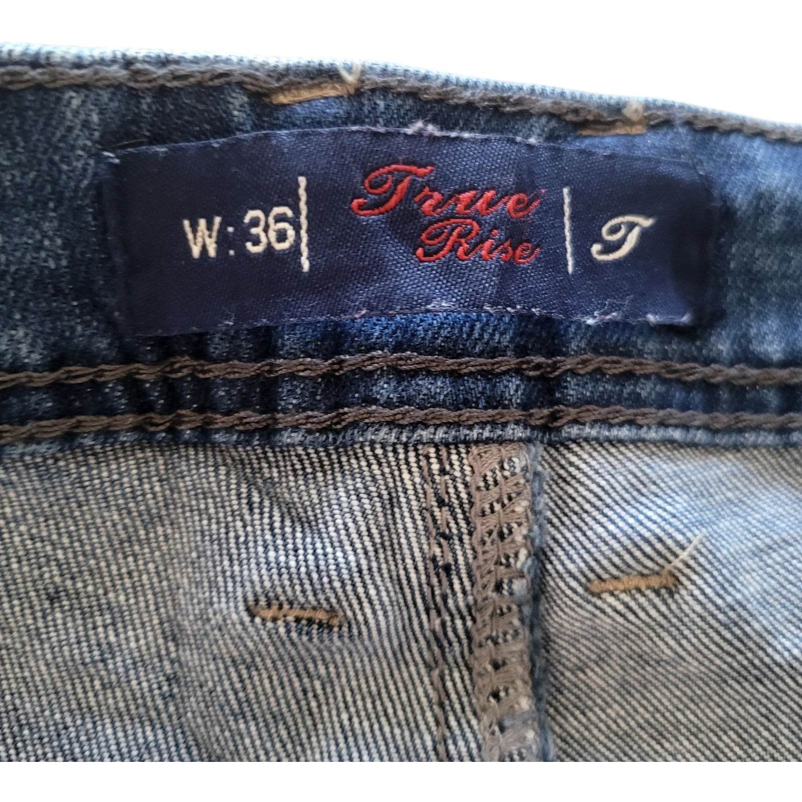True Rise Premium Denim Jeans – W36 L29 - USASTARFASHION