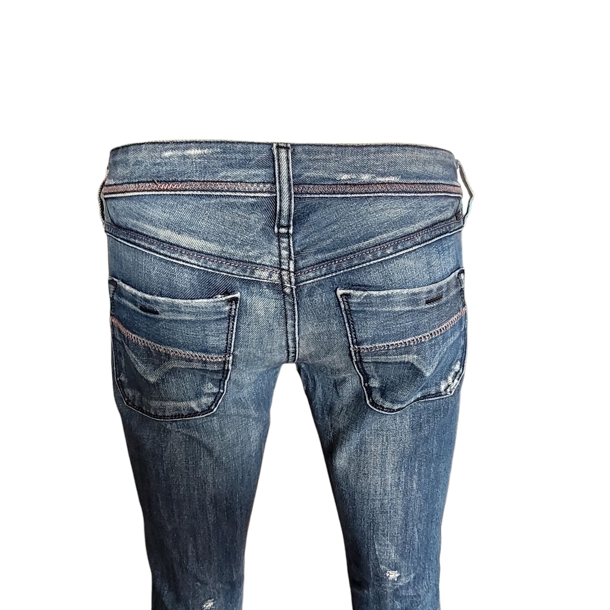 Diesel Lowky W27 L34 Women’s Distressed Bootcut Jeans – Italy - USASTARFASHION