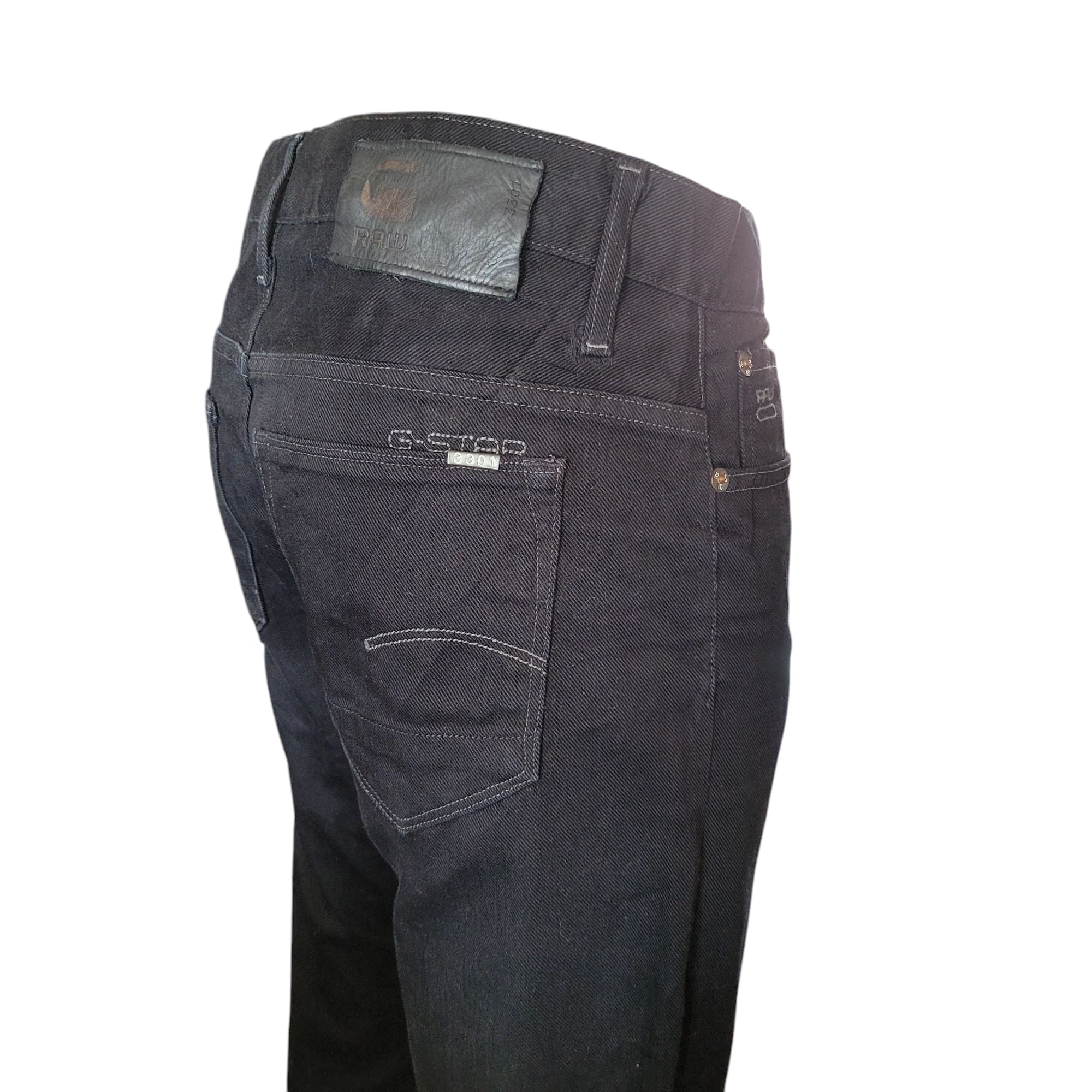 Vintage G - Star RAW 3301 Slim W33 L34 Made in Italy Jeans - USASTARFASHION
