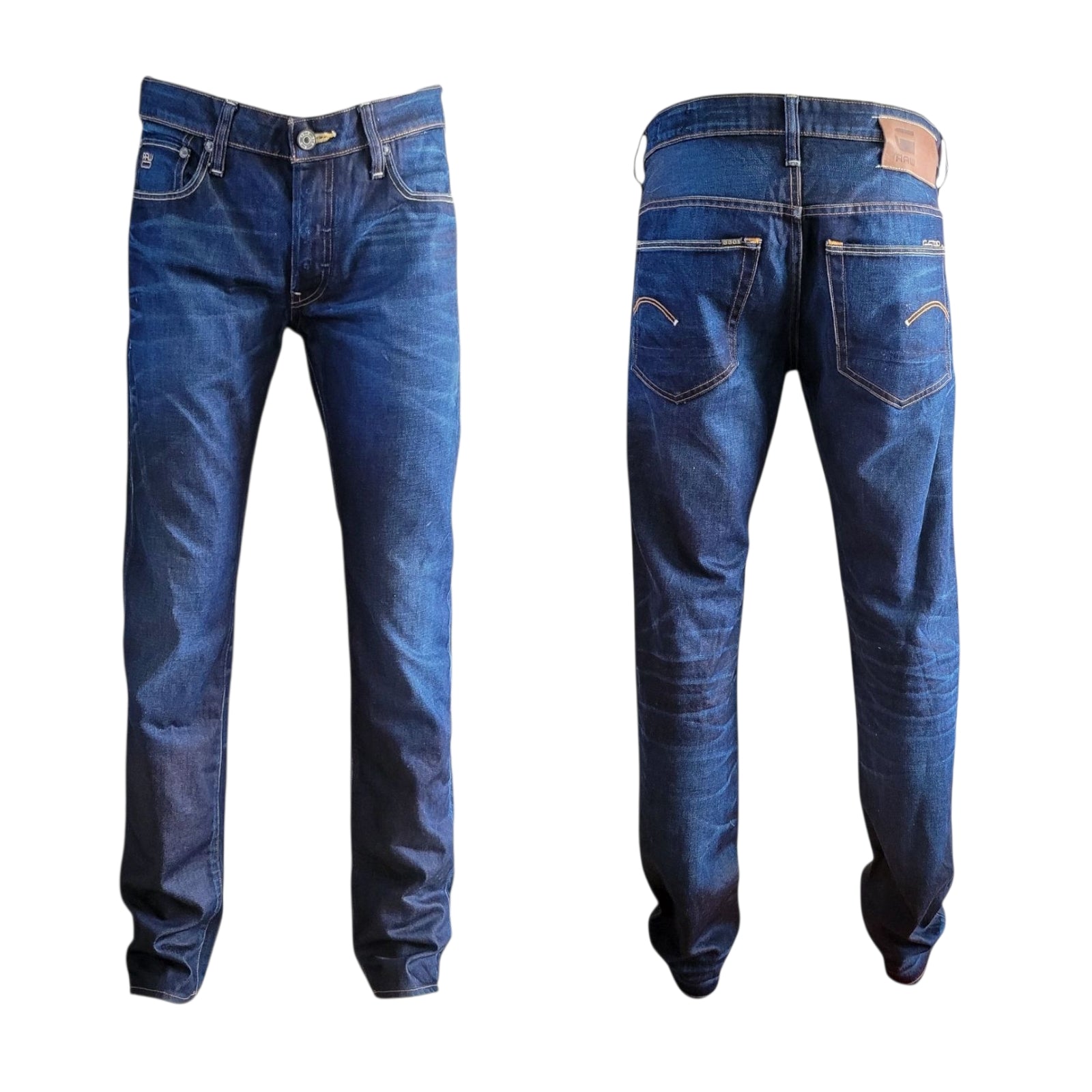 Vintage G - Star 3301 Low Tapered Jeans – W32 L34 – Dark Blue - USASTARFASHION