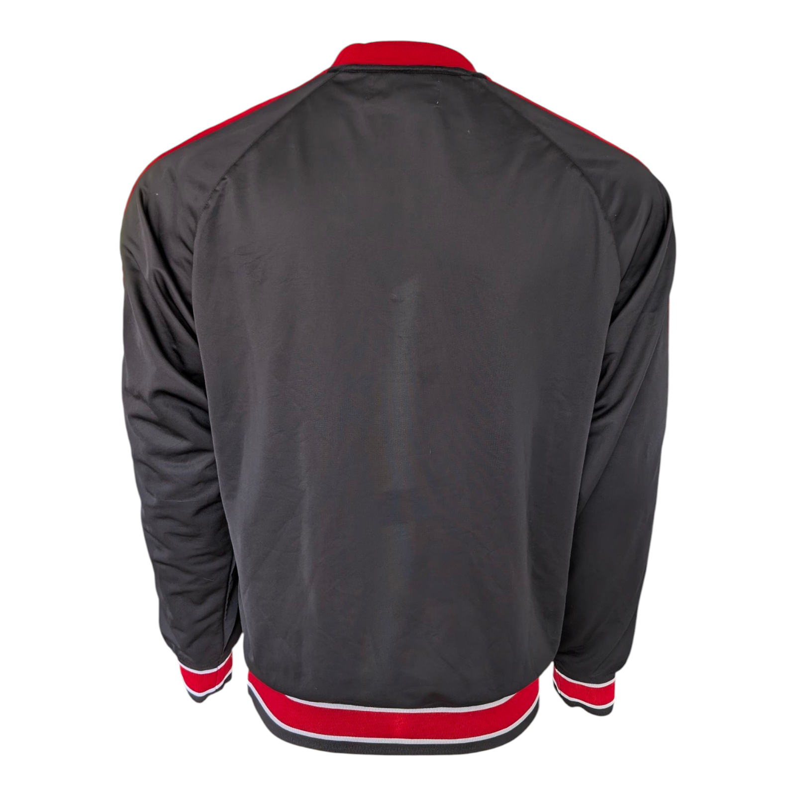 Kappa Youth XL Black Red Pullover Sweatshirt Training Top Logo Crew Neck - USASTARFASHION