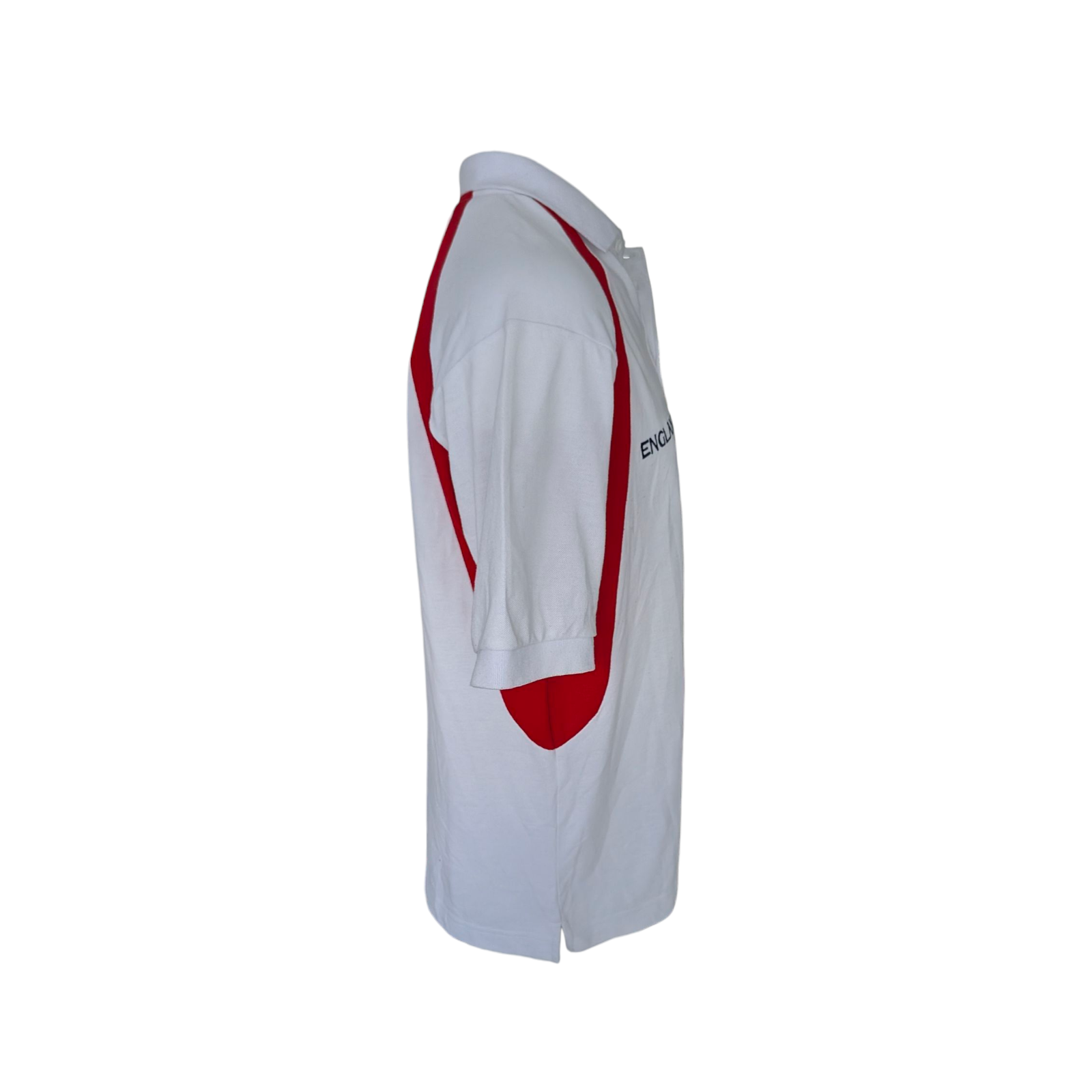 England Rugby Polo Shirt Men’s Size L White Red Rose Crest Short Sleeve Cotton B - USASTARFASHION