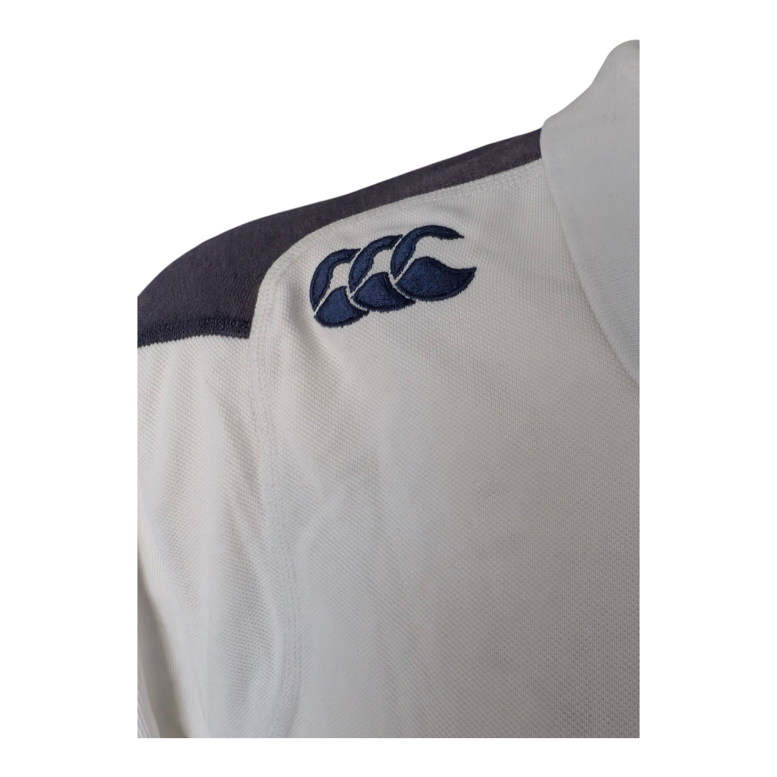 Canterbury England Rugby Polo Shirt 3XL White O2 Sponsor Red Rose Crest Top - USASTARFASHION