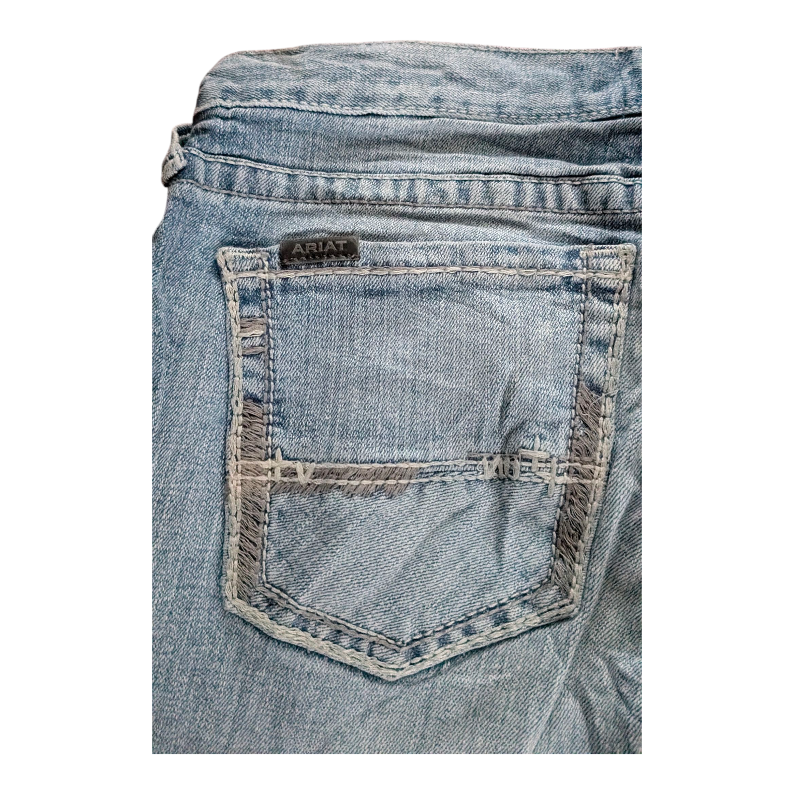 Ariat M7 Slim Fit Jeans W33 L32 Straight Leg Light Wash Denim Cowboy Western - USASTARFASHION
