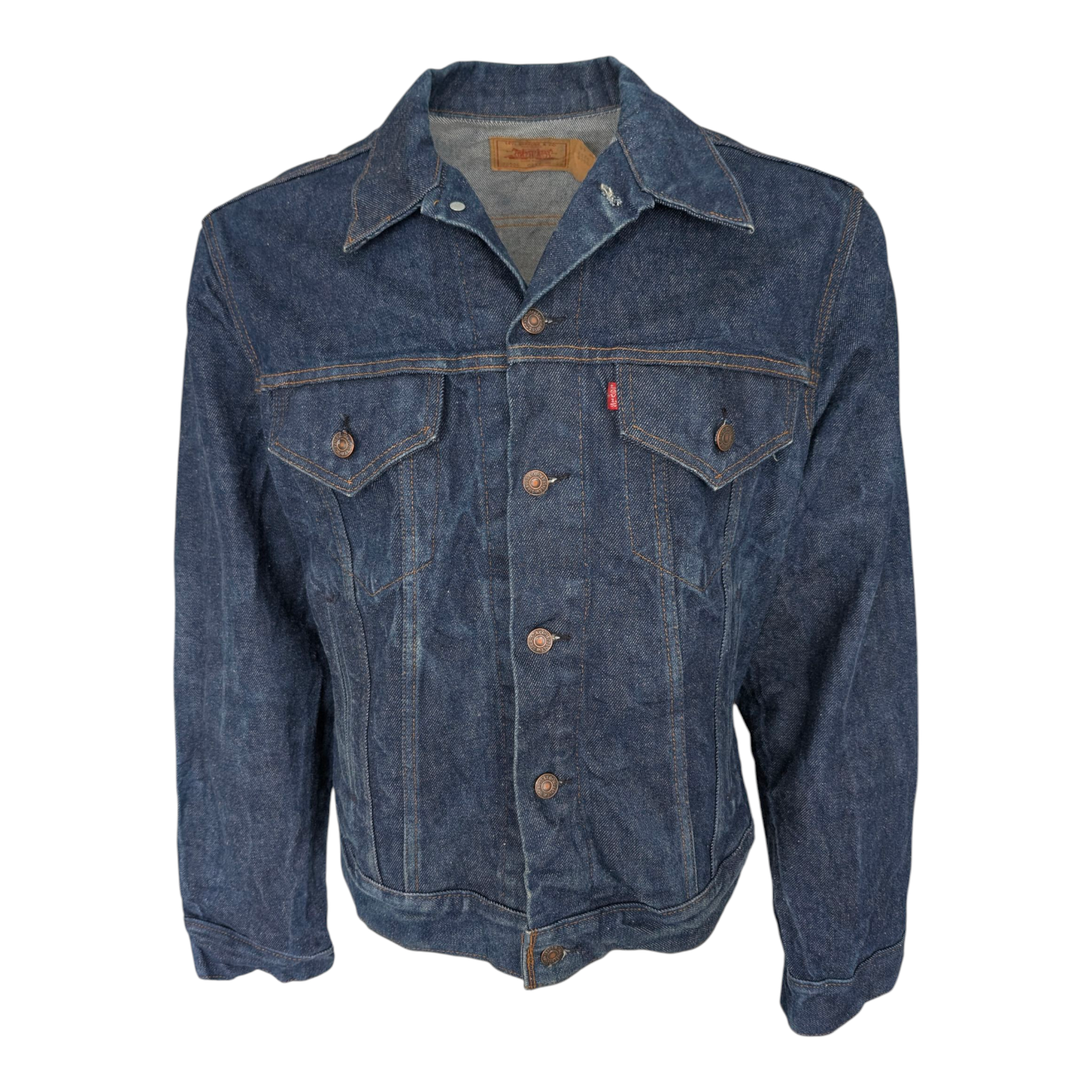 Vintage Levi’s Denim Trucker Jacket 70506 0217 Made in USA Blue Size 46 - USASTARFASHION