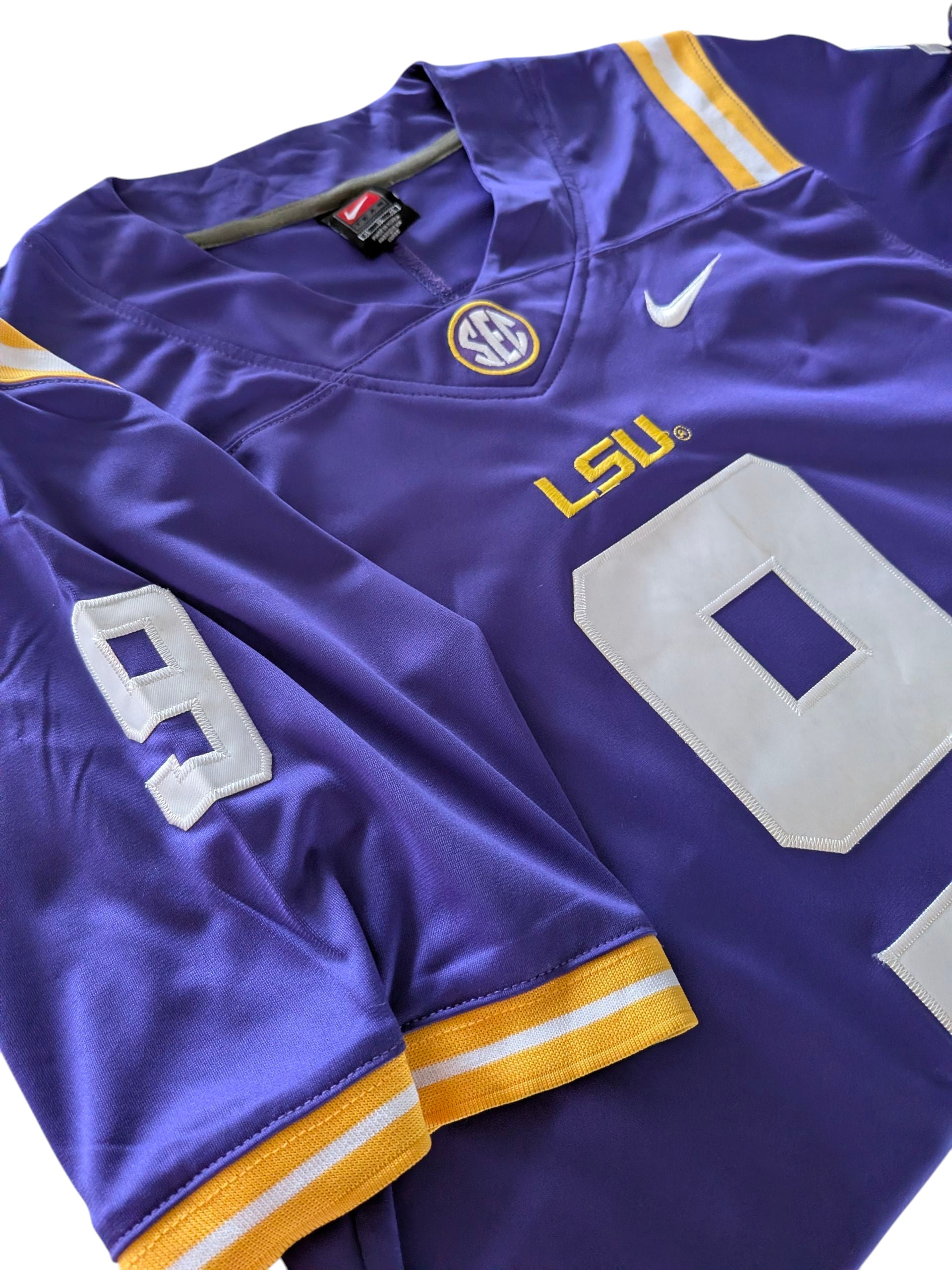 Joe Burrow Burreau Nike Team LSU Tigers #9 “BURREAUX” Football Jersey –XL - USASTARFASHION