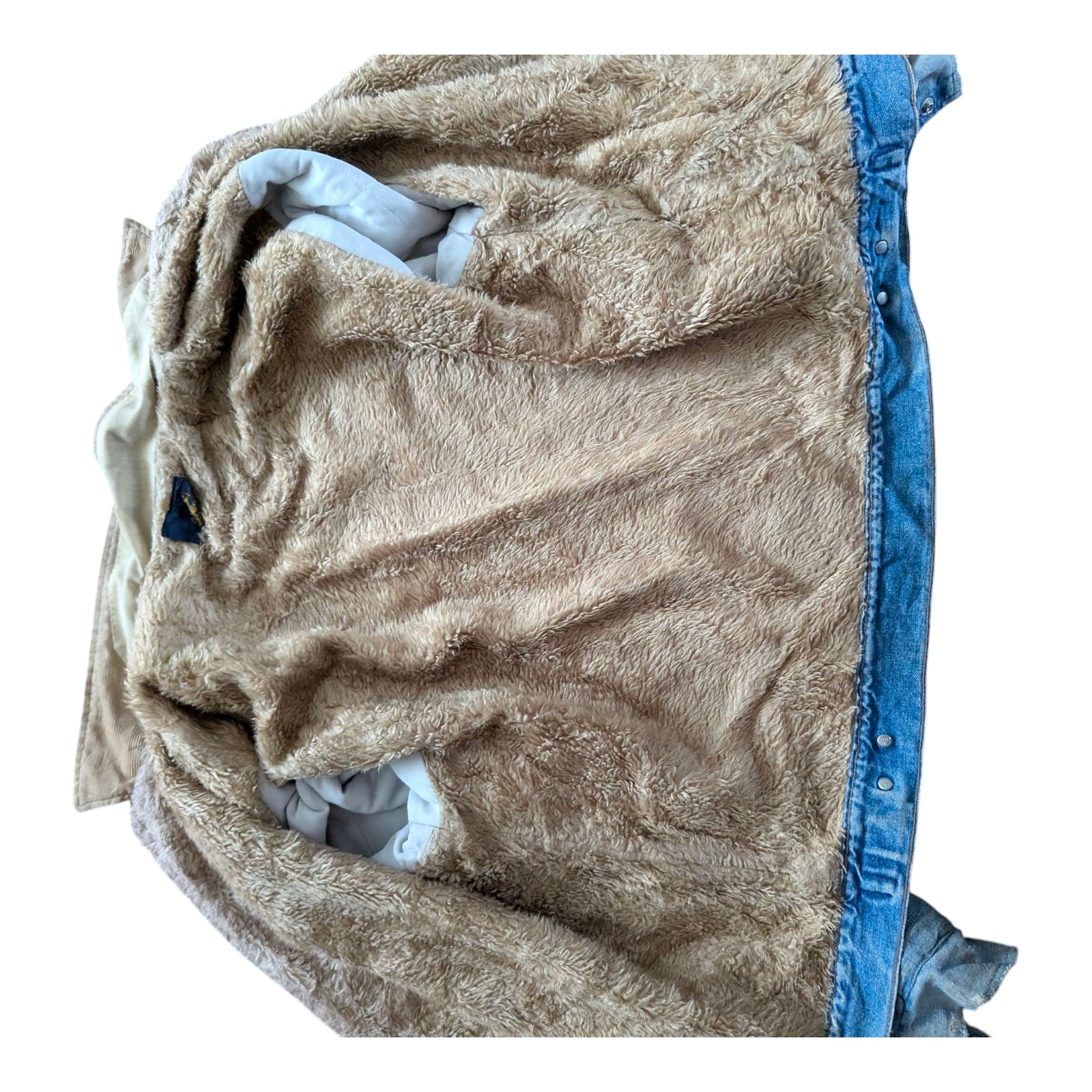 Levi’s Sherpa-Lined Denim Jacket – Size S – Light Wash – Grade B