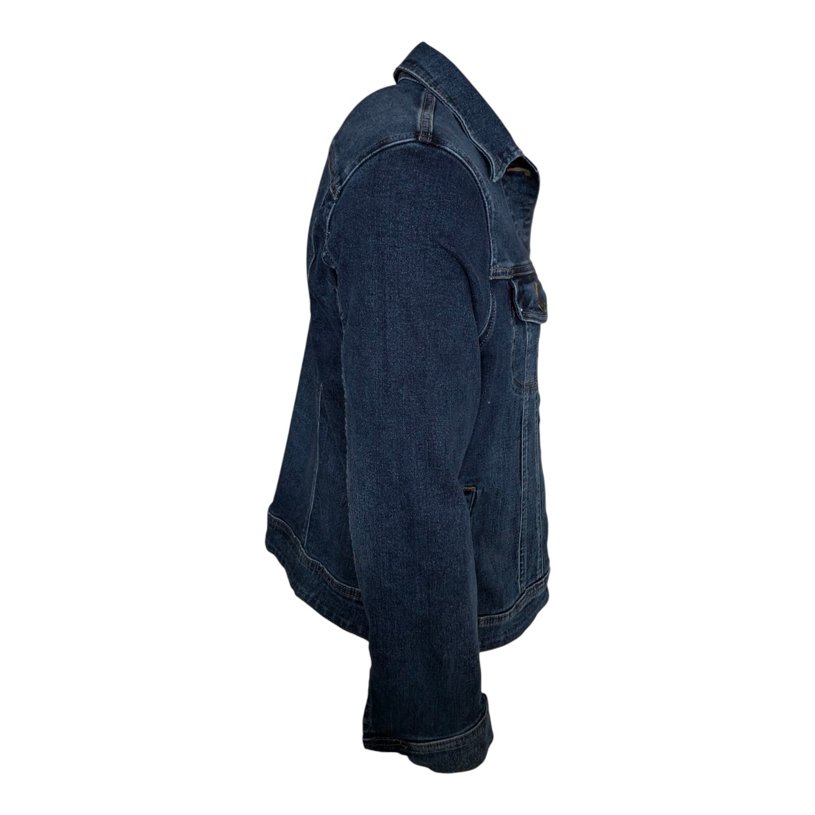 Lee Women’s XL Denim Jacket – Dark Wash Stretch Jean Trucker Coat – Classic Lee