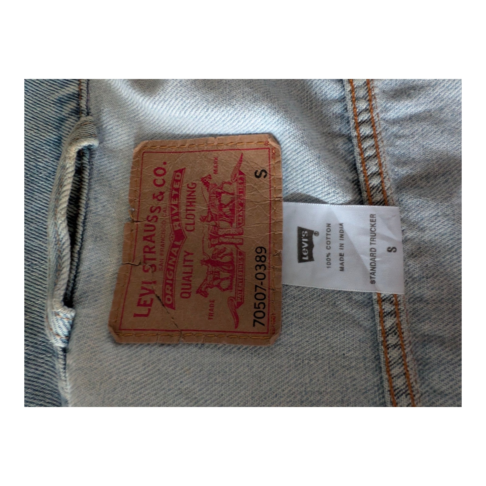 Levi’s Light Wash Denim Jacket – Size S – 2010s Era – 100% Cotton