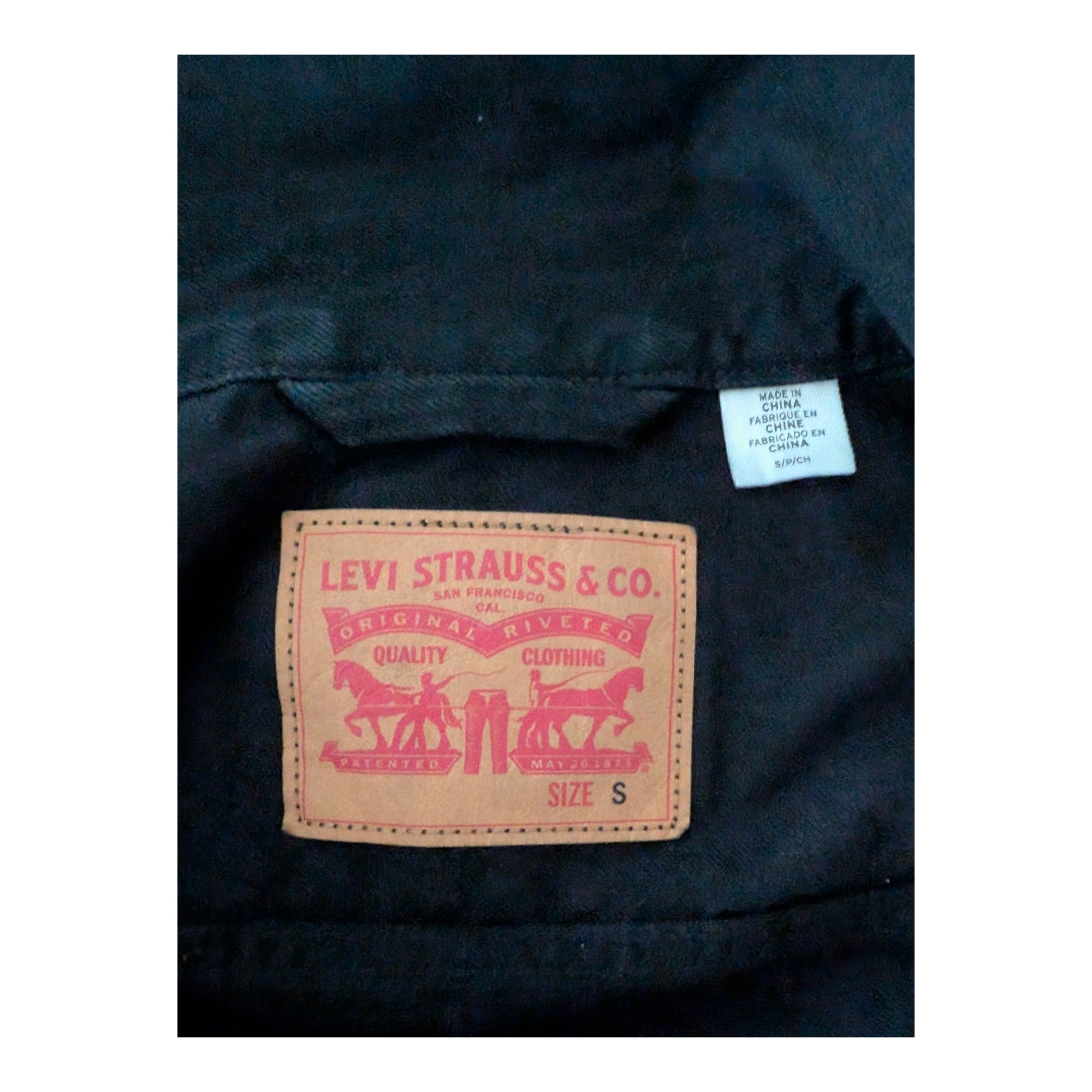Levi’s Black Denim Jacket – Size S