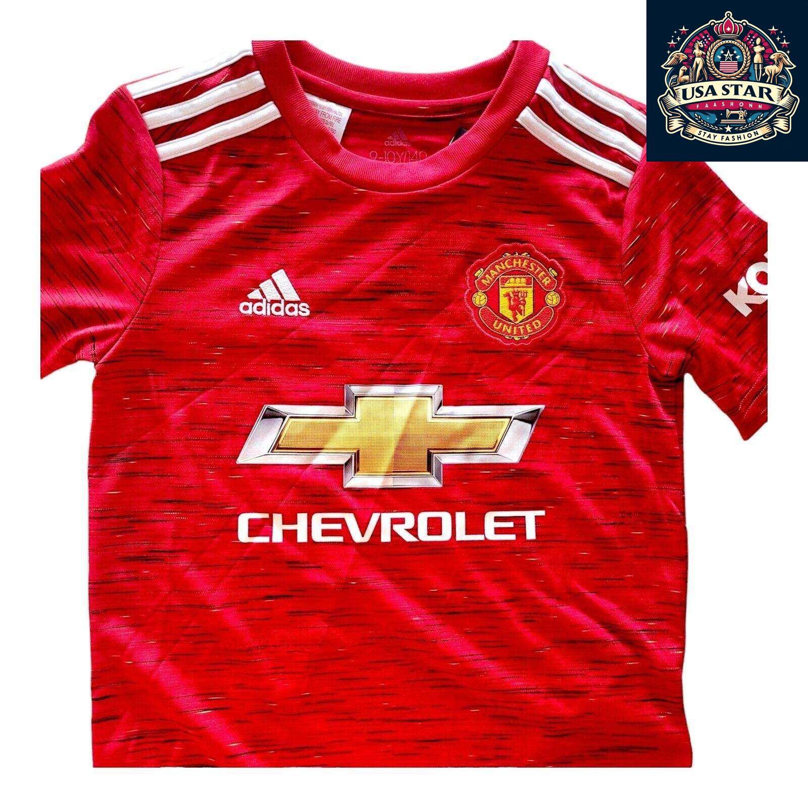 Adidas 2020/21 Manchester United Home Jersey Youth Small Custom "Healy" 14 AEROREADY - USASTARFASHION