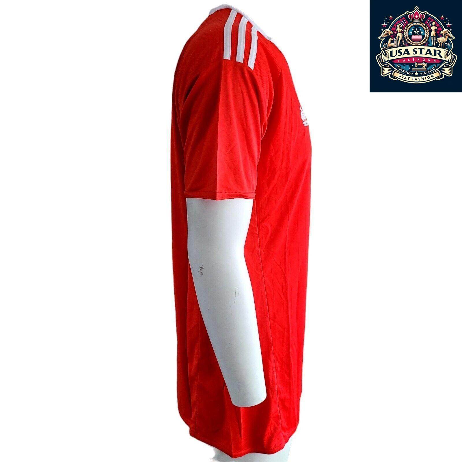 Adidas Climacool Welsh International Football Shirt Red Men's XLarge - Moisture - Wicking Comfort - USASTARFASHION