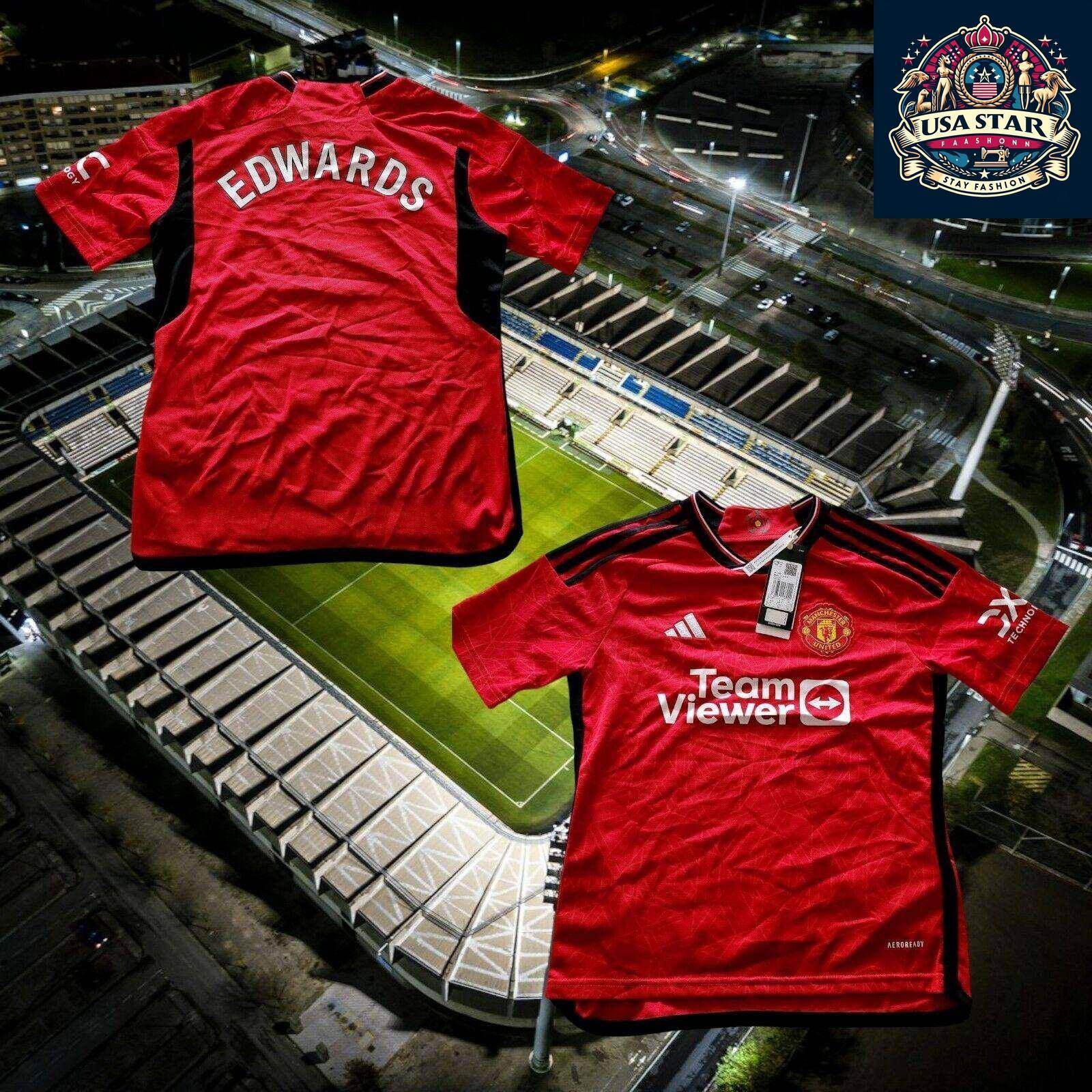 Adidas Manchester United Home Jersey 2023, Youth Size 11 - 12 Years, Moisture - Wicking, Eco - Friendly - USASTARFASHION