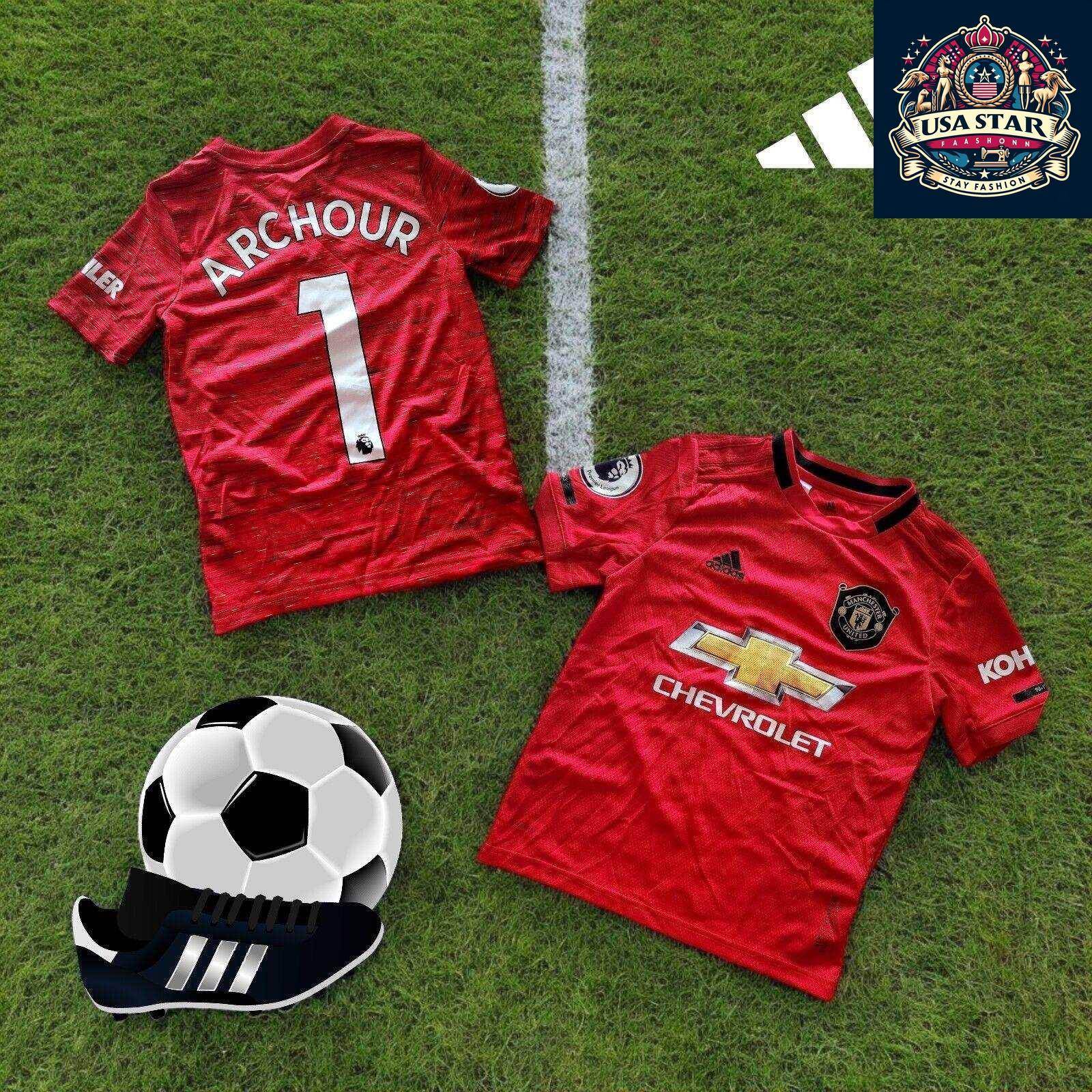 Adidas Manchester United Youth Jersey Archour 1 Red Soccer Shirt for Boys (9 - 10 Years) - USASTARFASHION