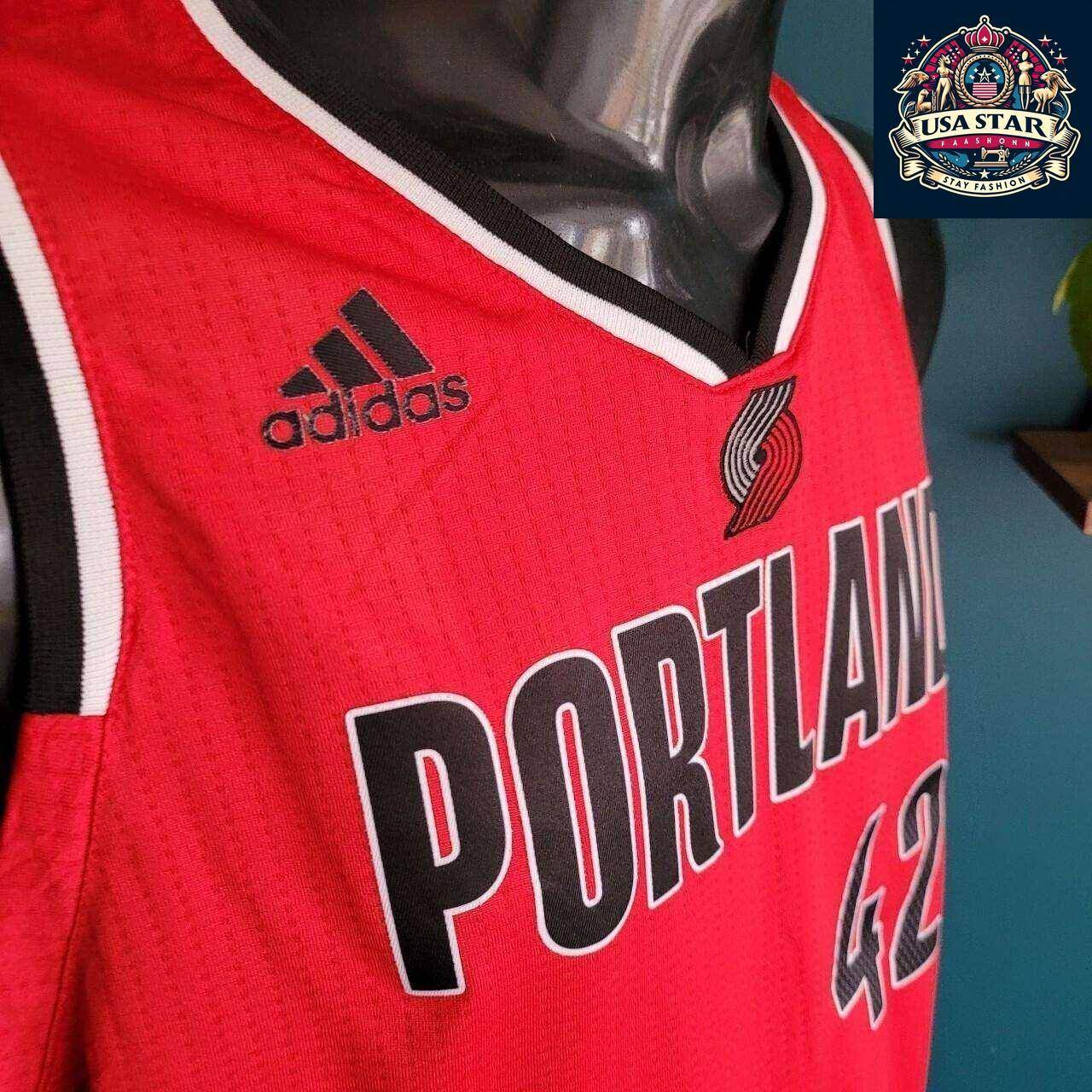 Adidas Swingman Jersey NBA Portland Trail Blazers Robin Lopez 42 Red XL - Quality Material, Stylish Design - USASTARFASHION