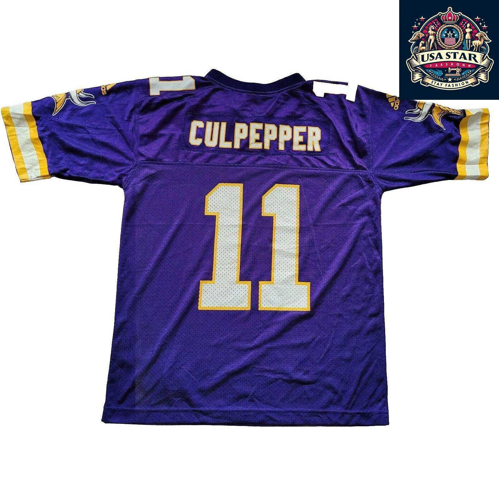 Adidas Vikings Jersey 11 Culpepper Youth NFL Jersey M 10 - 12 - Stylish, Durable & Comfortable - USASTARFASHION