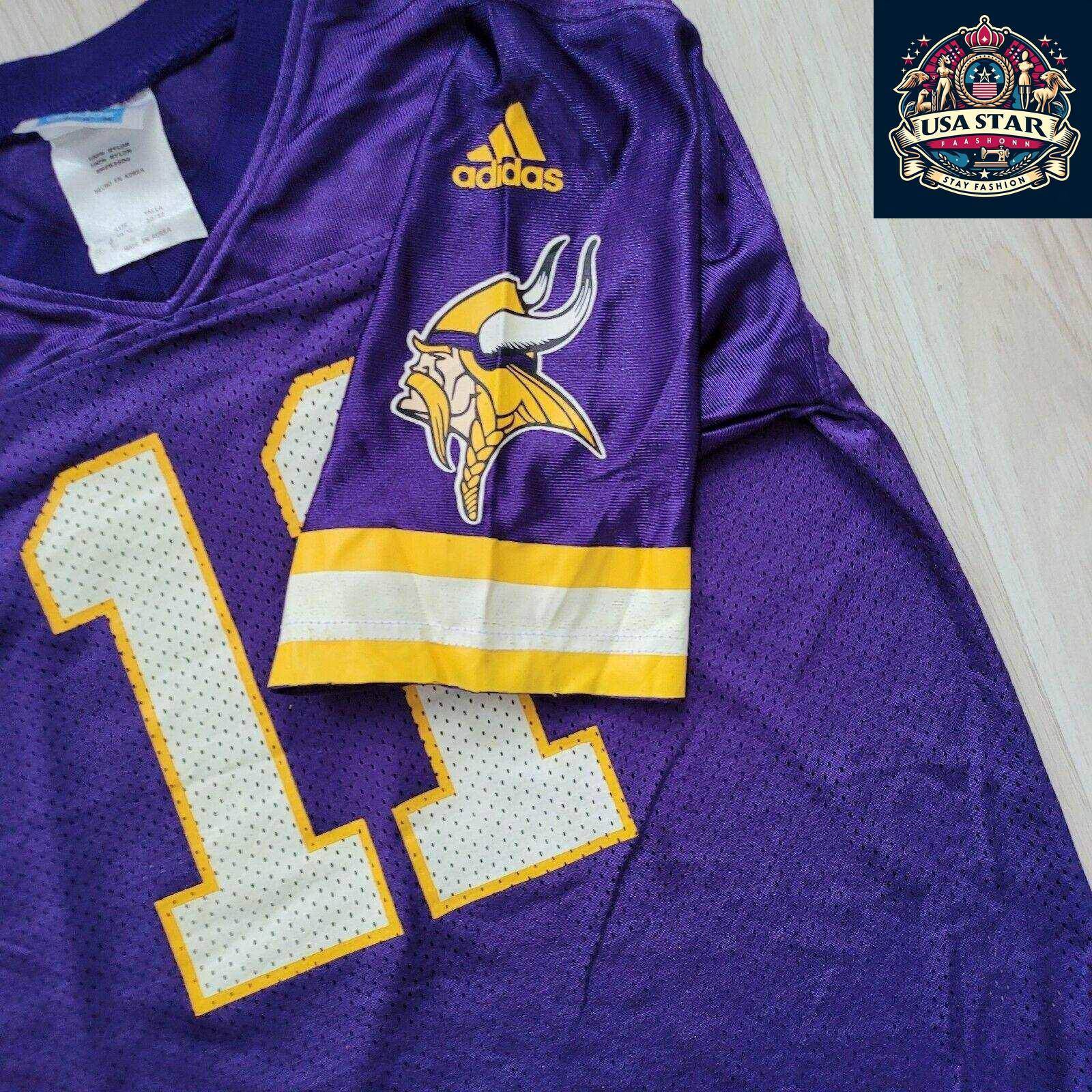 Adidas Vikings Jersey 11 Culpepper Youth NFL Jersey M 10 - 12 - Stylish, Durable & Comfortable - USASTARFASHION