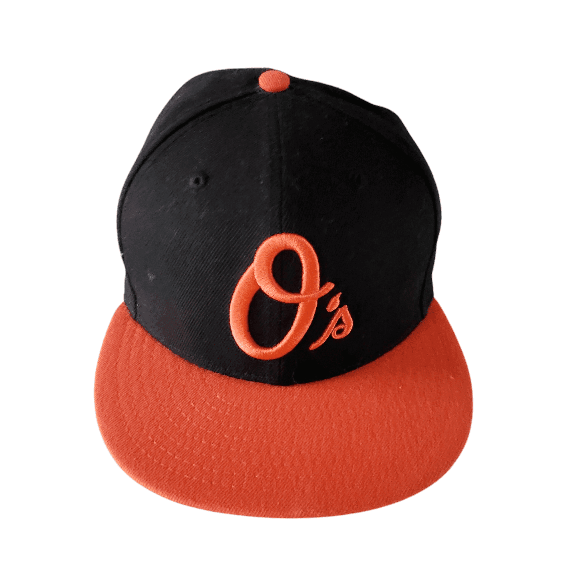 Baltimore Orioles Fitted Cap - Black & Orange New Era Hat (Size 7 3/8) Authentic MLB Merchandise - USASTARFASHION