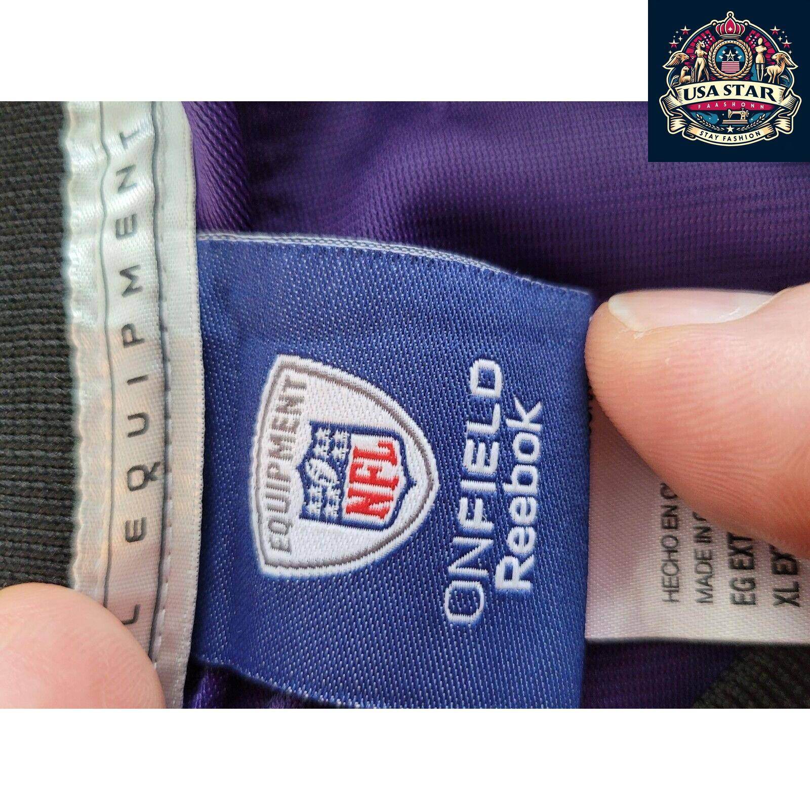 Baltimore Ravens Jersey Youth XL Flacco 5 Reebok Purple Durable Comfort High - Quality Fabric - USASTARFASHION