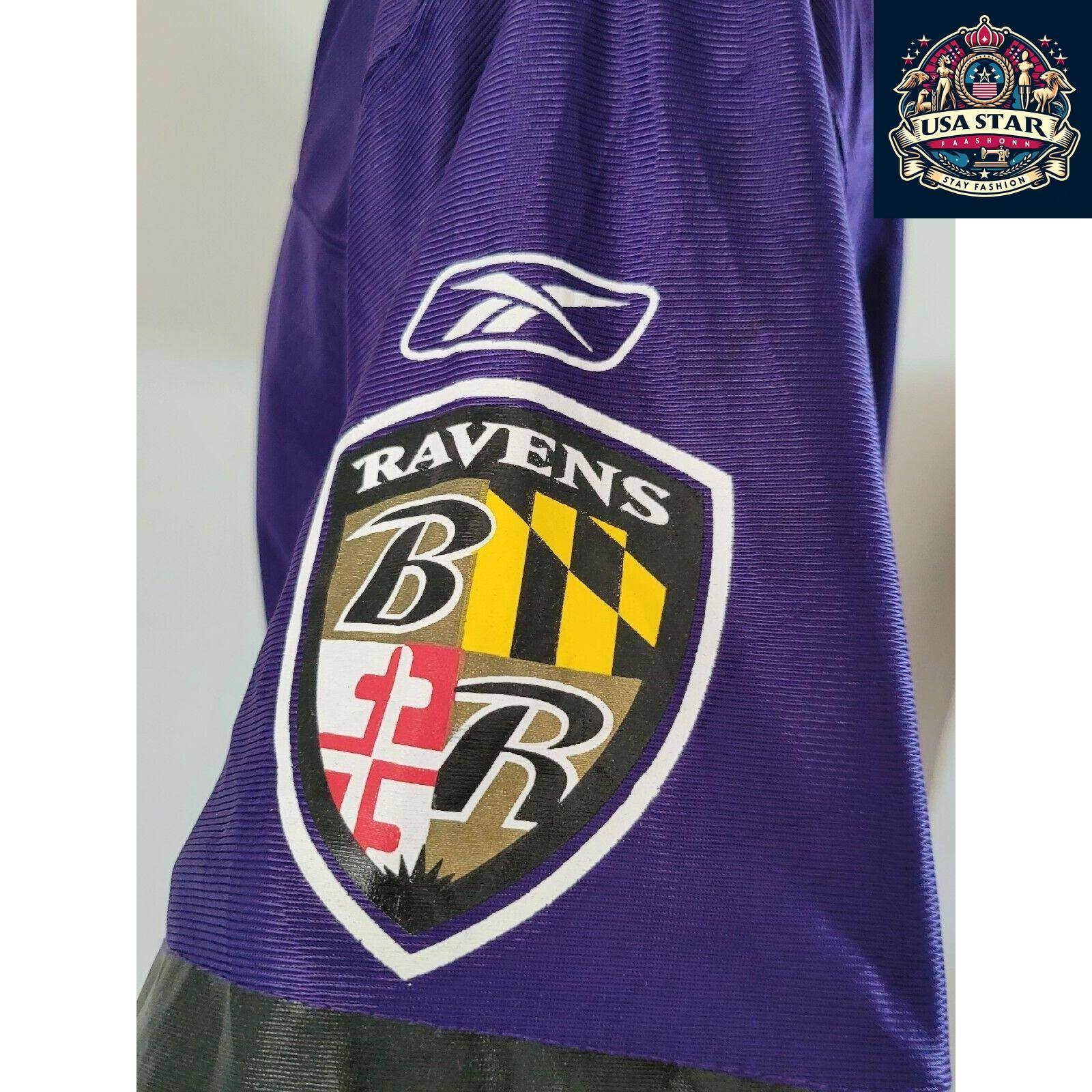 Baltimore Ravens Jersey Youth XL Flacco 5 Reebok Purple Durable Comfort High - Quality Fabric - USASTARFASHION