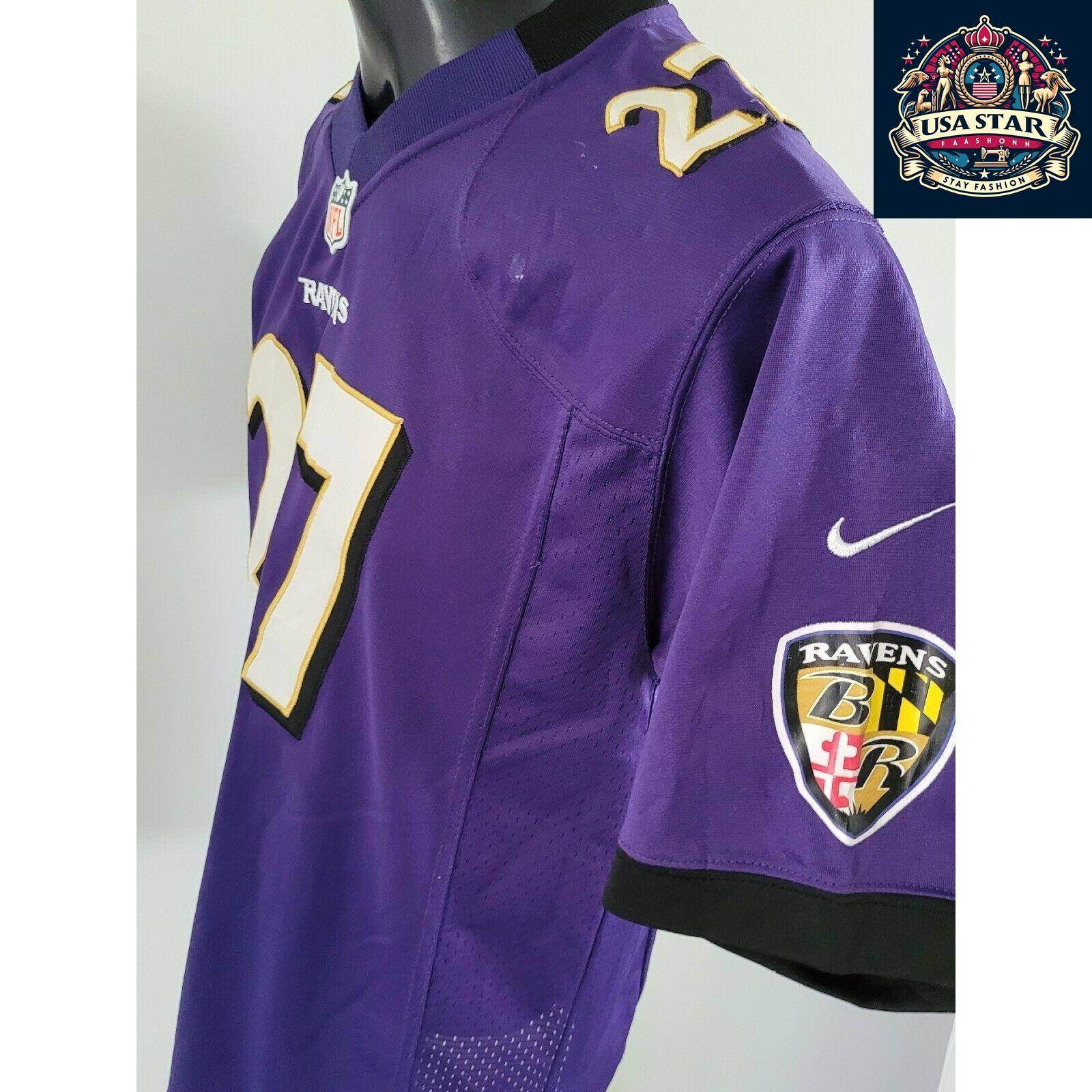 Baltimore Ravens Youth Jersey, Ray Rice 27 XL 18 - 20 by NIKE - Stylish Purple, Comfortable Fit - USASTARFASHION
