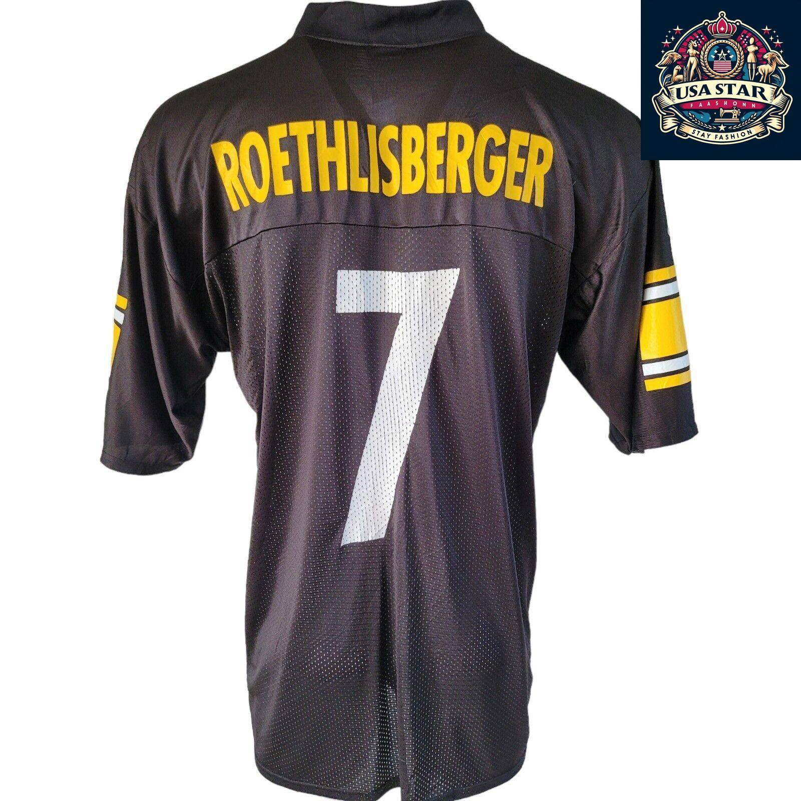 Ben Roethlisberger 7 Pittsburgh Steelers Jersey - Size L, High - Quality Fabric, Comfortable Fit - USASTARFASHION