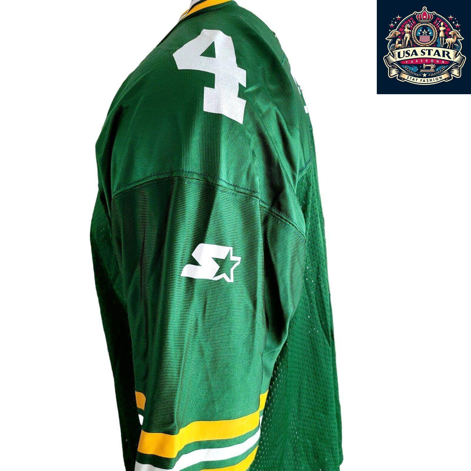 Brett Favre Jersey 4 Green Bay Packers - Size XL, 100% Polyester, Authentic NFL Gear - USASTARFASHION