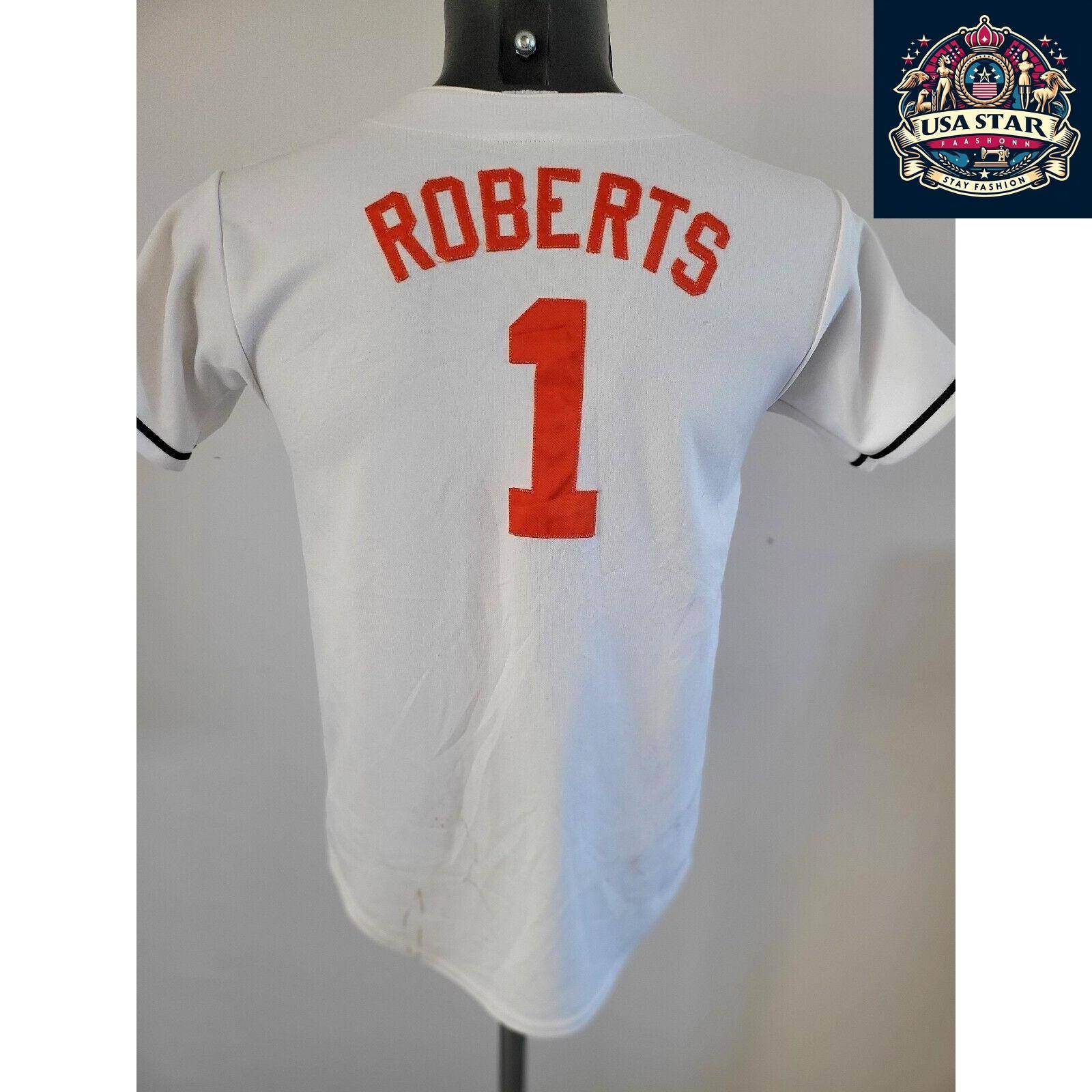 Brian Roberts 1 Authentic Baltimore Orioles Jersey Majestic Youth Size L - Classic White Design - USASTARFASHION