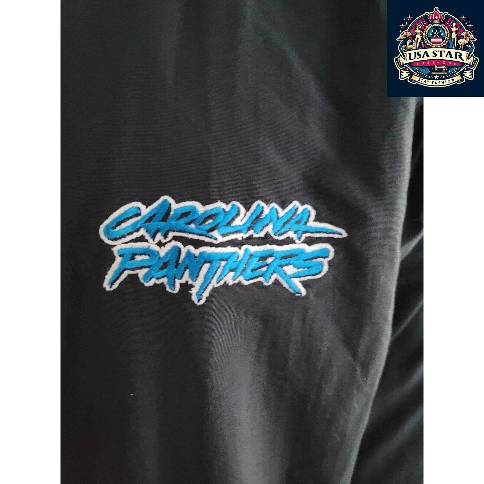 Carolina Panthers Jacket – Stylish 2 - In - 1 Reversible Design With Pockets, Size L - USASTARFASHION