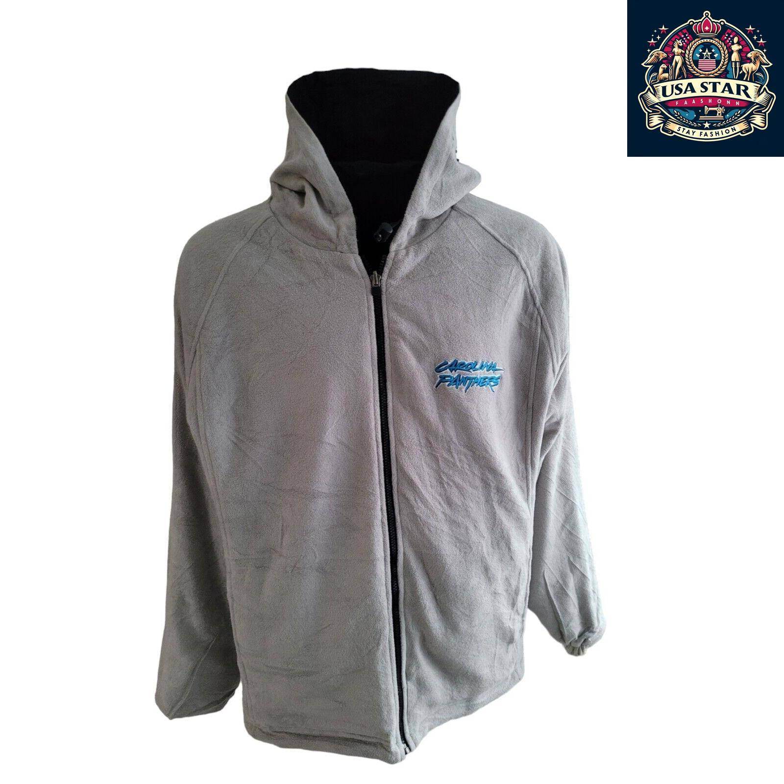 Carolina Panthers Jacket – Stylish 2 - In - 1 Reversible Design With Pockets, Size L - USASTARFASHION