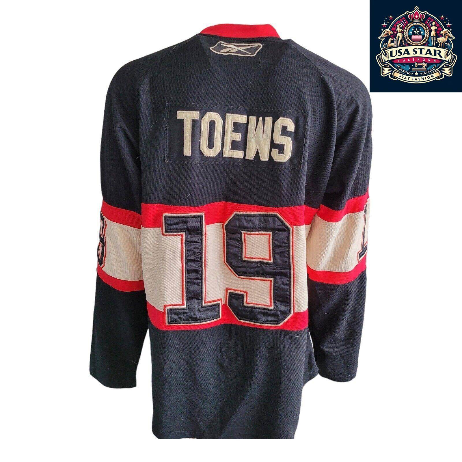 CCM Reebok NHL Chicago Blackhawks Jonathan Toews 19 Jersey Size 54 (L) - Stylish Black Design - USASTARFASHION