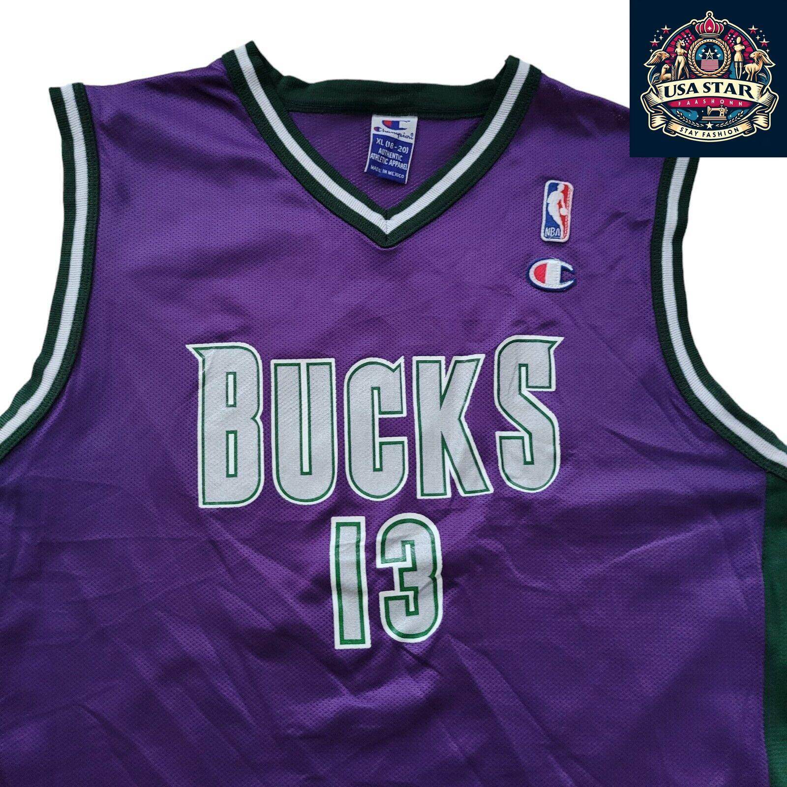 Champion Authentic Vintage Milwaukee Bucks Jersey 13 Robinson Youth XL, Durable & Stylish - USASTARFASHION