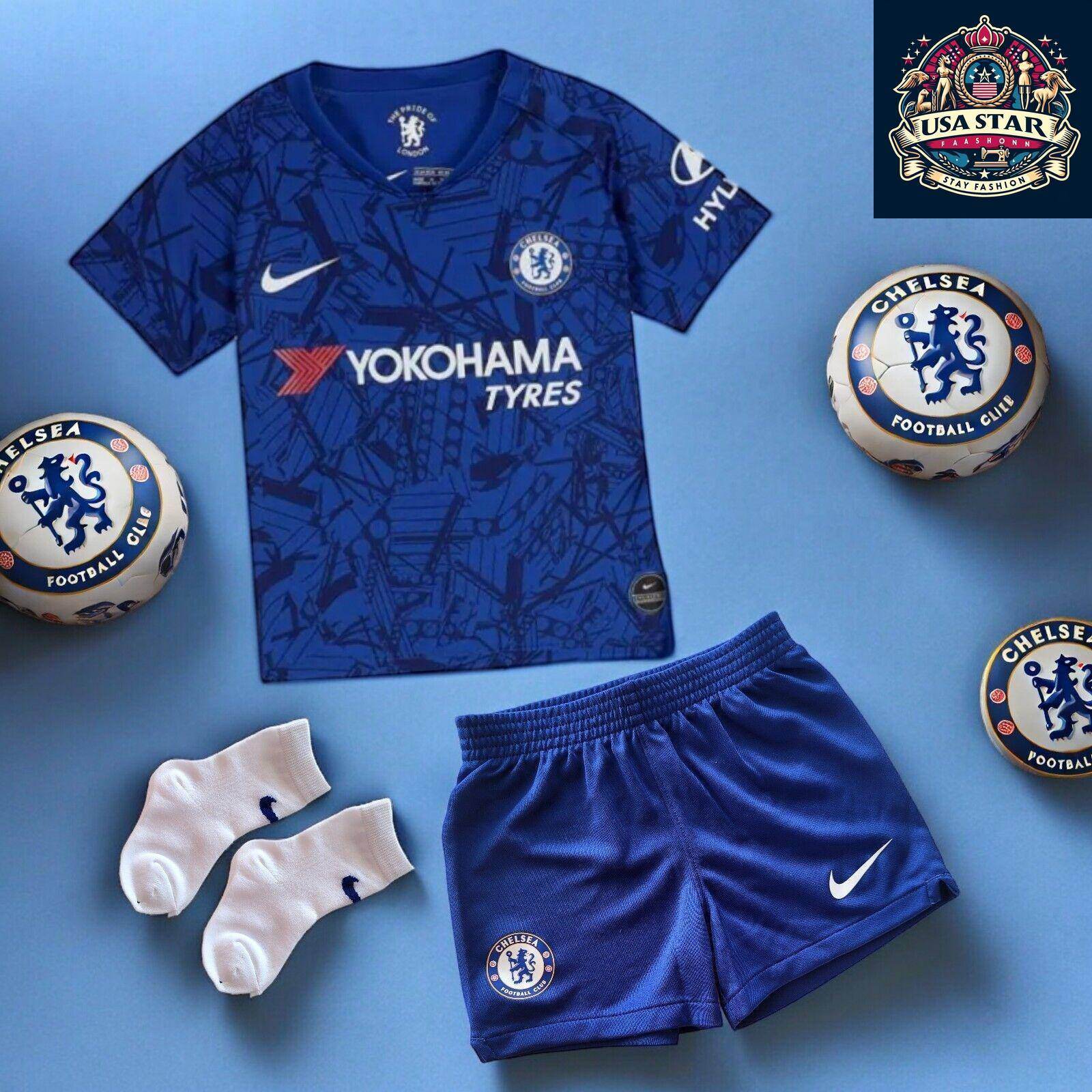 Chelsea FC Infant Football Kit 9 - 12M - Nike Home Baby Outfit With Official Badge & Comfort - USASTARFASHION