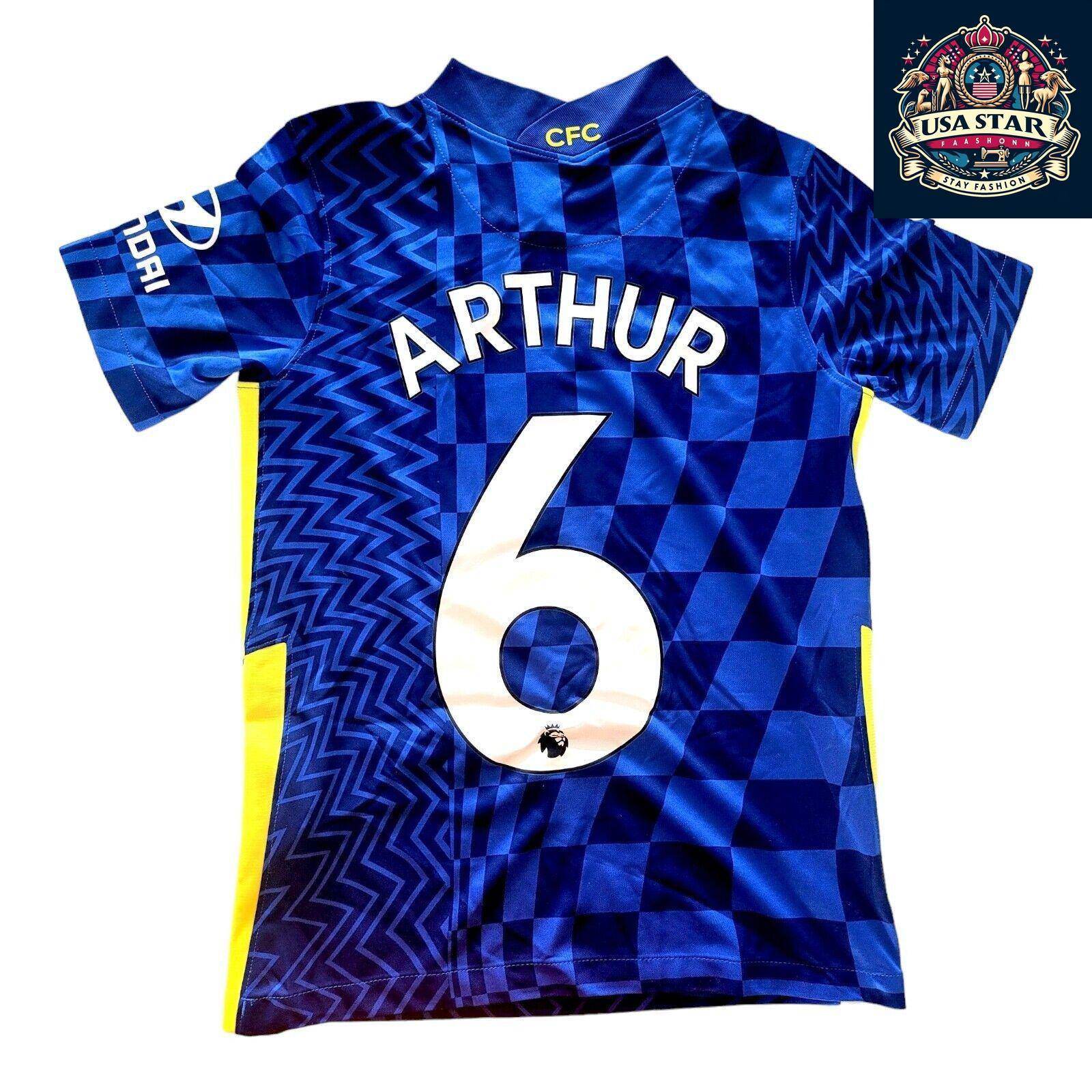 Chelsea FC Kids Shirt Nike Home Size M Dri - FIT Blue Personalized Arthur 6 - USASTARFASHION
