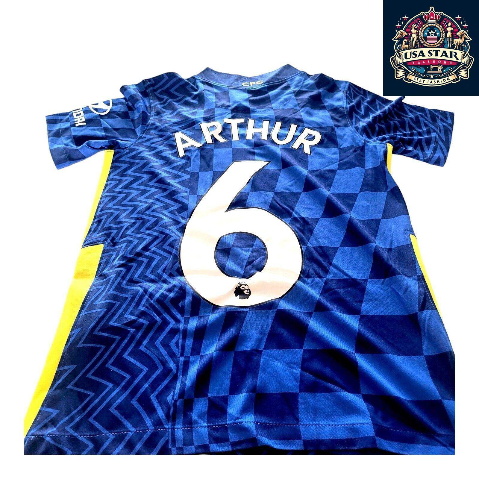 Chelsea FC Kids Shirt Nike Home Size M Dri - FIT Blue Personalized Arthur 6 - USASTARFASHION