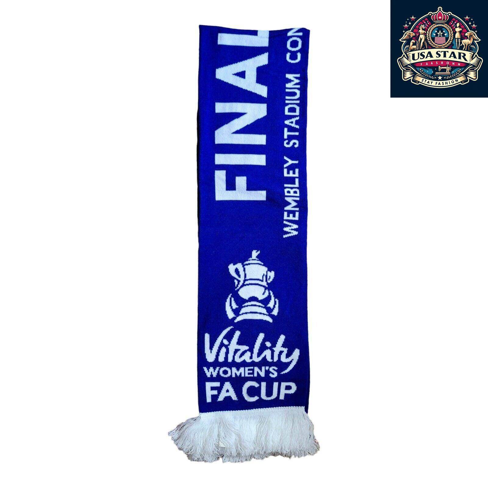 Chelsea Women's FC Scarf - Double - Sided Official Merchandise for Cup Final 2023, Stylish Fan Accessory - USASTARFASHION