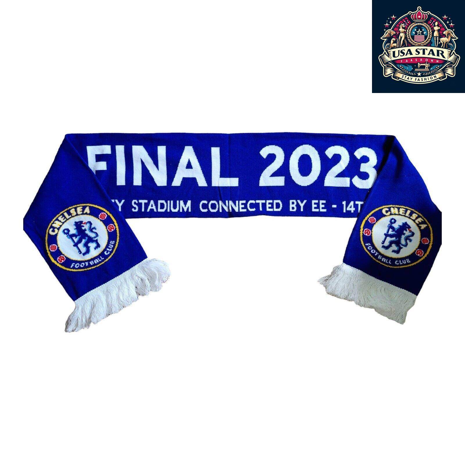 Chelsea Women's FC Scarf - Double - Sided Official Merchandise for Cup Final 2023, Stylish Fan Accessory - USASTARFASHION