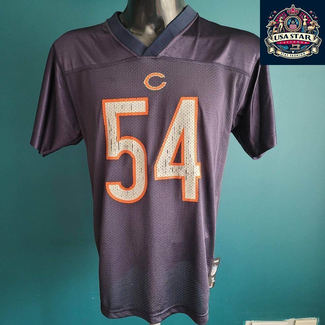 Chicago Bears Jersey Youth Urlacher 54 XL - Lightweight, Comfortable Fit for Ages 18 - 20 - USASTARFASHION