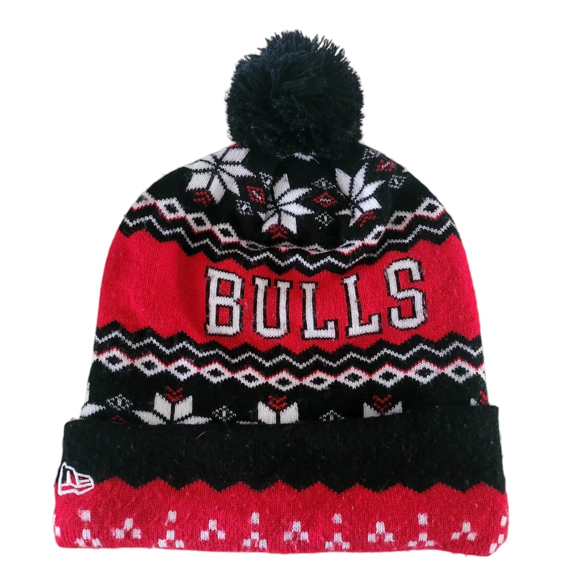 Chicago Bulls New Era Hardwood Classics Pom - Pom Beanie - USASTARFASHION