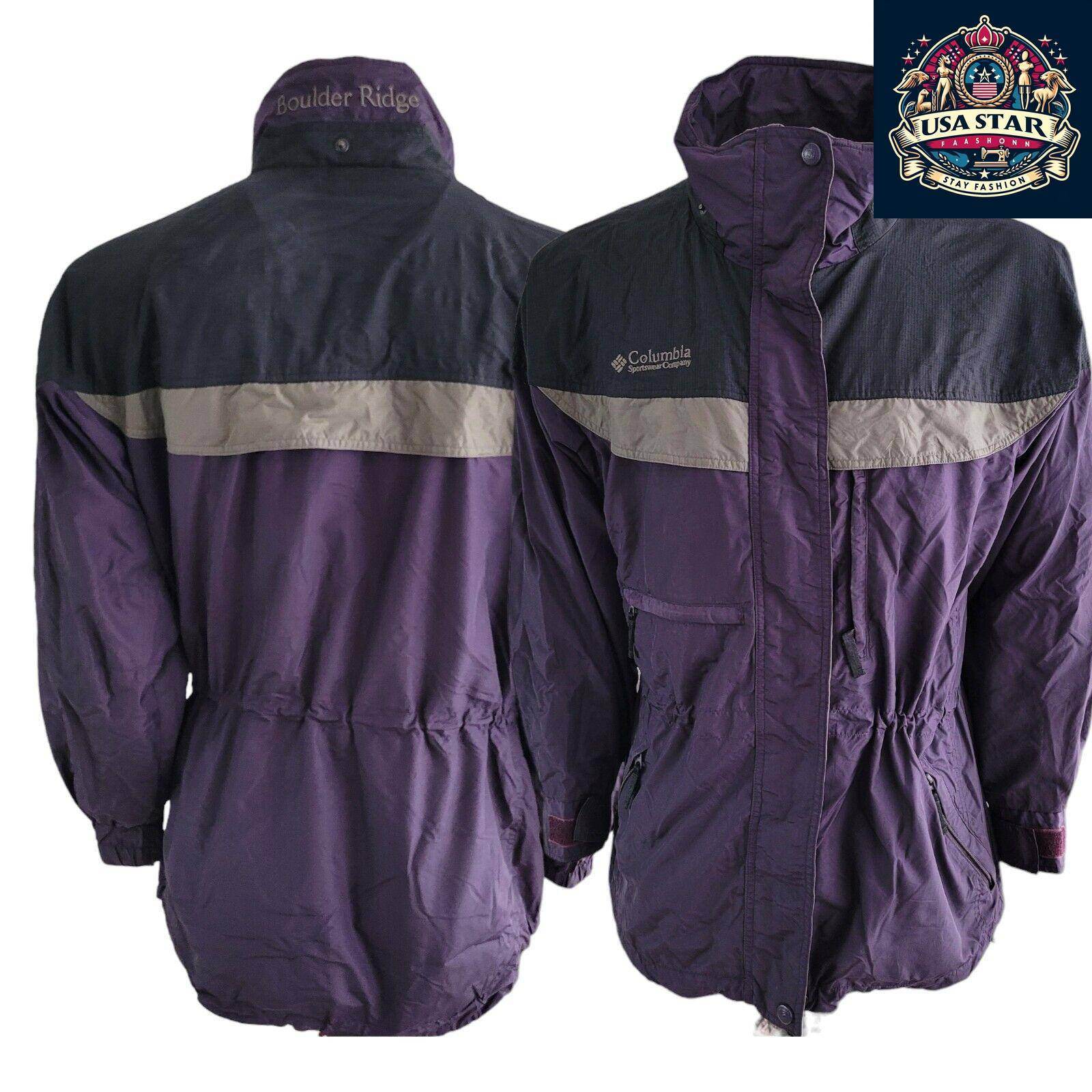 Columbia Women's Jacket - Boulder Ridge Medium Purple, Water - Resistant, Stylish & Durable Outerwear - USASTARFASHION