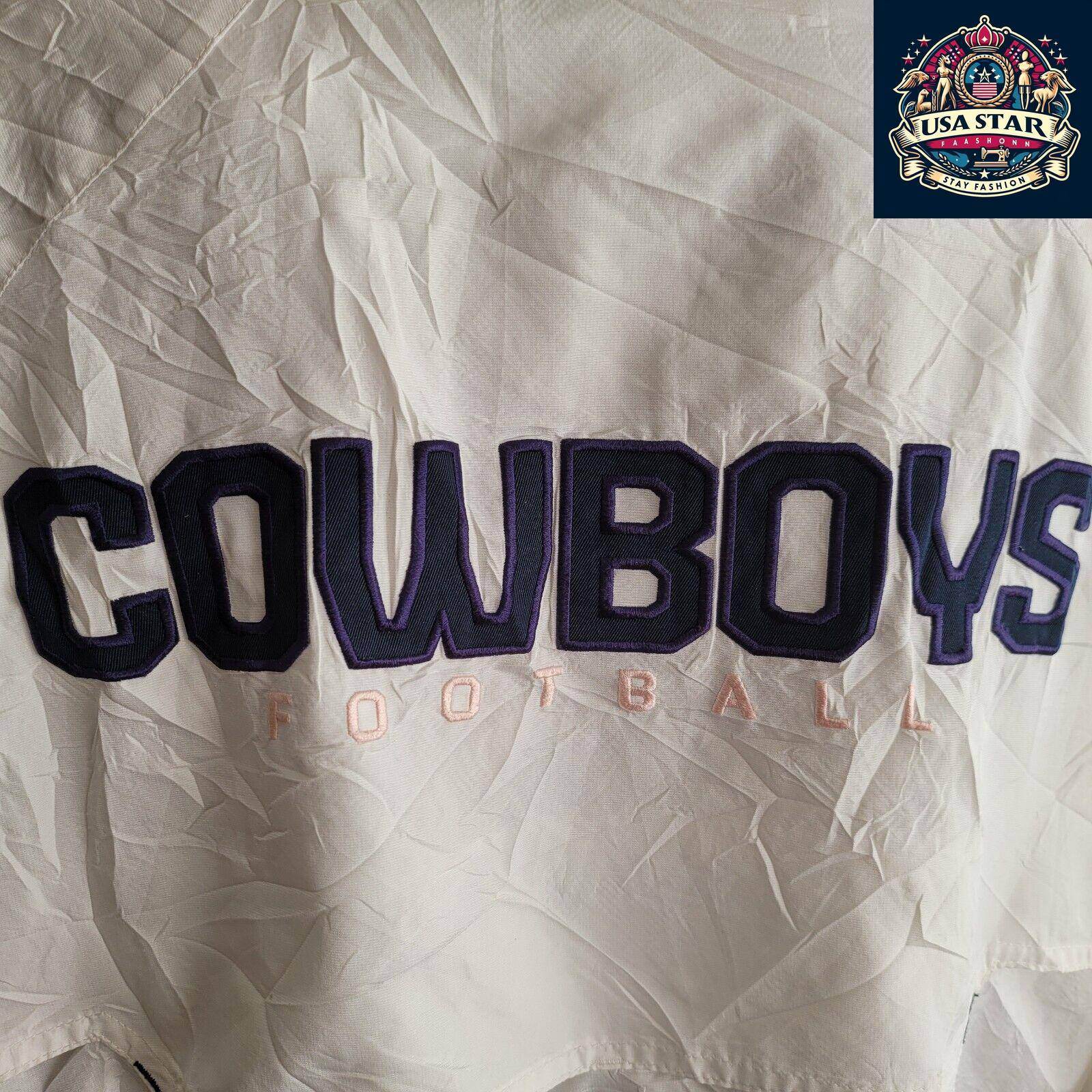 Dallas Cowboys Jacket - NFL Reebok Football Jacket, Size L, Authentic Fan Merchandise, Stylish & Comfortable - USASTARFASHION