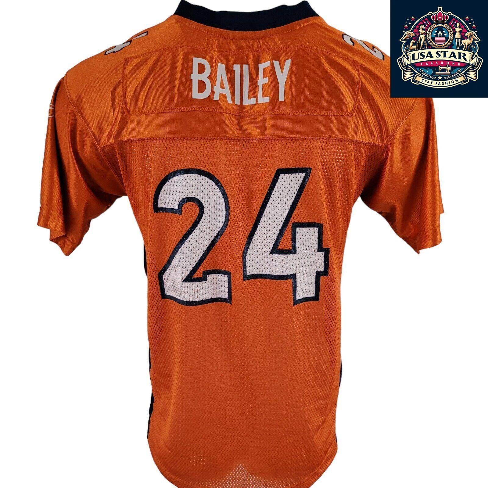 Denver Broncos Jersey Bailey 24 Youth XL Fits Adult Small - Comfortable, Durable Team Apparel - USASTARFASHION