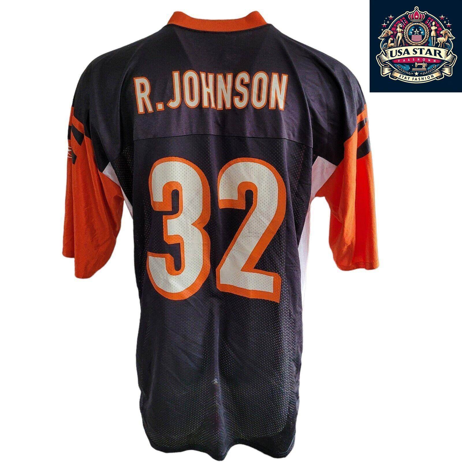 Denver Broncos Jersey R. Johnson 32 - Authentic NFL Reebok XL Game Day Apparel for Fans - USASTARFASHION