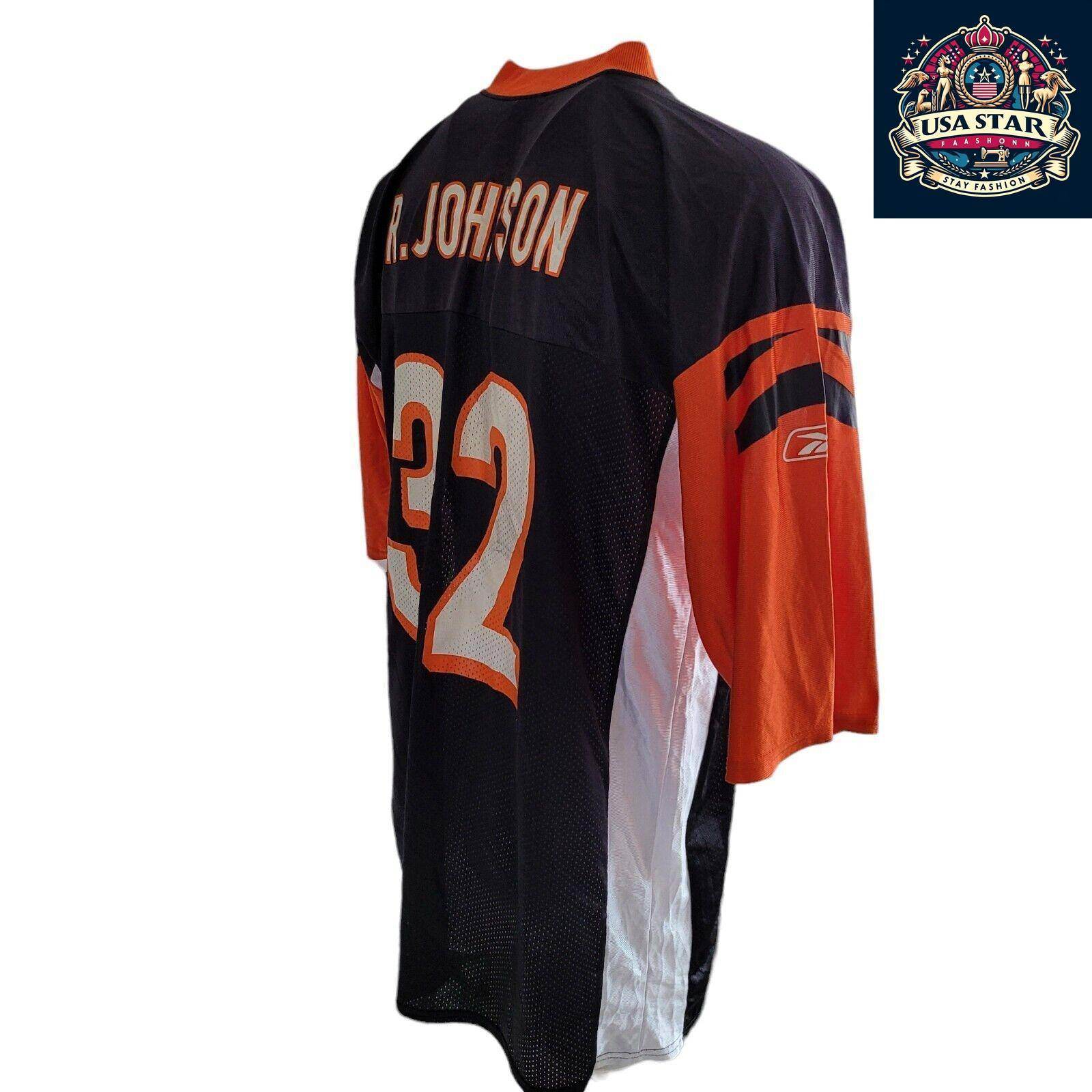 Denver Broncos Jersey R. Johnson 32 - Authentic NFL Reebok XL Game Day Apparel for Fans - USASTARFASHION