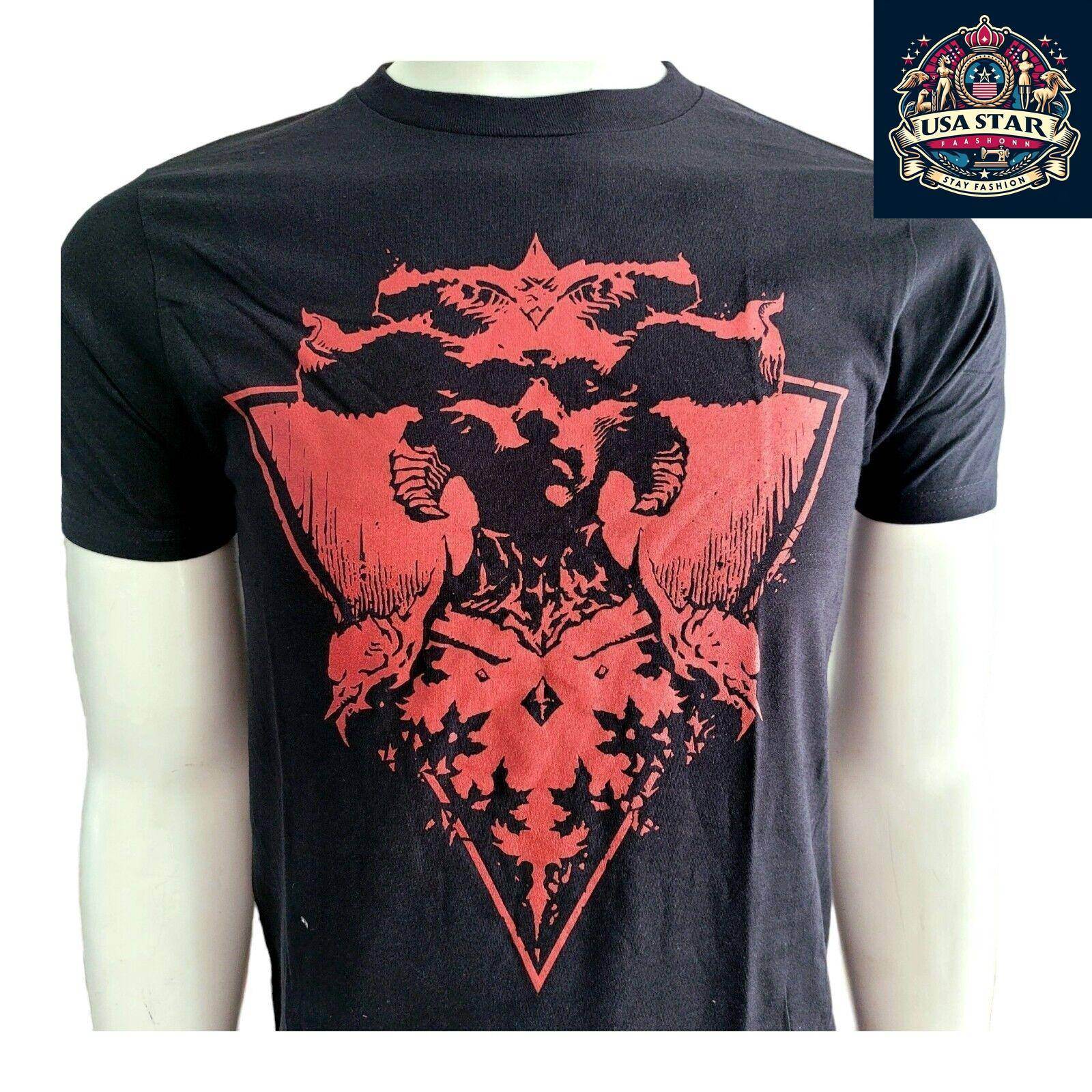 Diablo IV T-Shirt - Lilith Is Back Black 100% Cotton Unisex S/M with Bold Graphic Design - USASTARFASHION