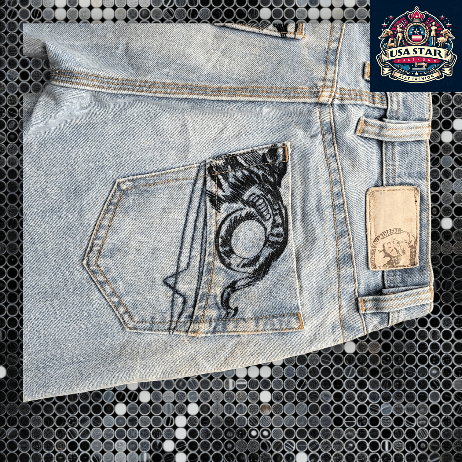 Diesel Denim Jorts - Men's Distressed 5 - Pocket Shorts, Modern Fit, Comfortable Size W32 - USASTARFASHION