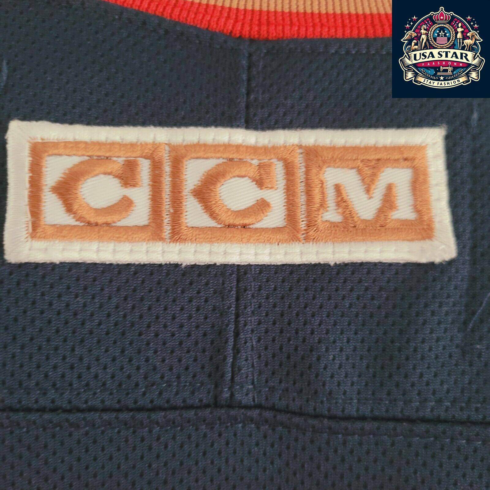 Edmonton Oilers Jersey Mike Comrie CCM 89 Adult Medium Lightweight Air - Knit Fabric - USASTARFASHION